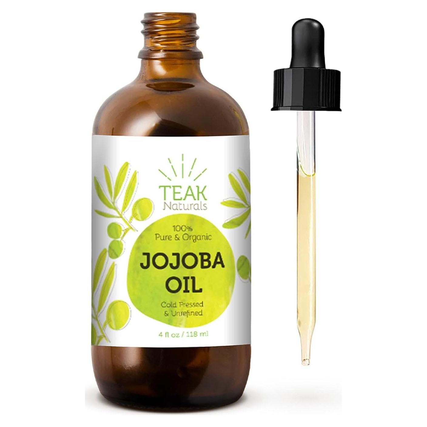Aceite de Jojoba Orgánico Prensado en Frío Teak Naturals 113g
