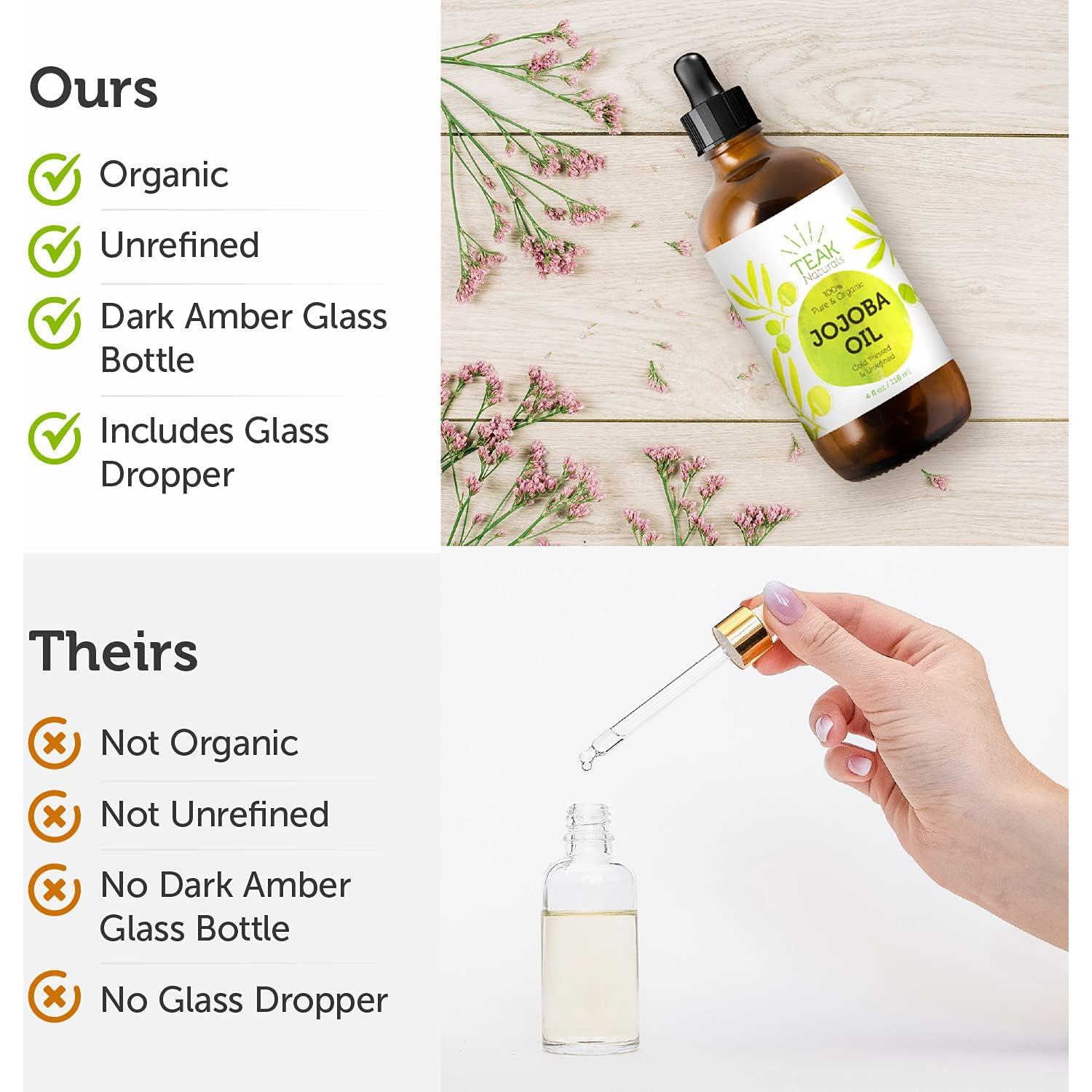 Aceite de Jojoba Orgánico Prensado en Frío Teak Naturals 113g