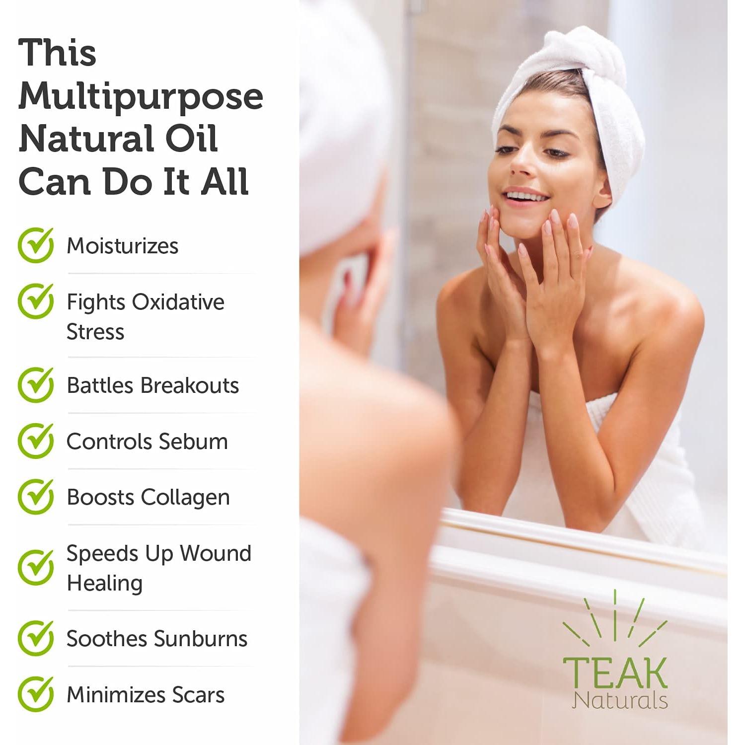 Aceite de Jojoba Orgánico Prensado en Frío Teak Naturals 113g