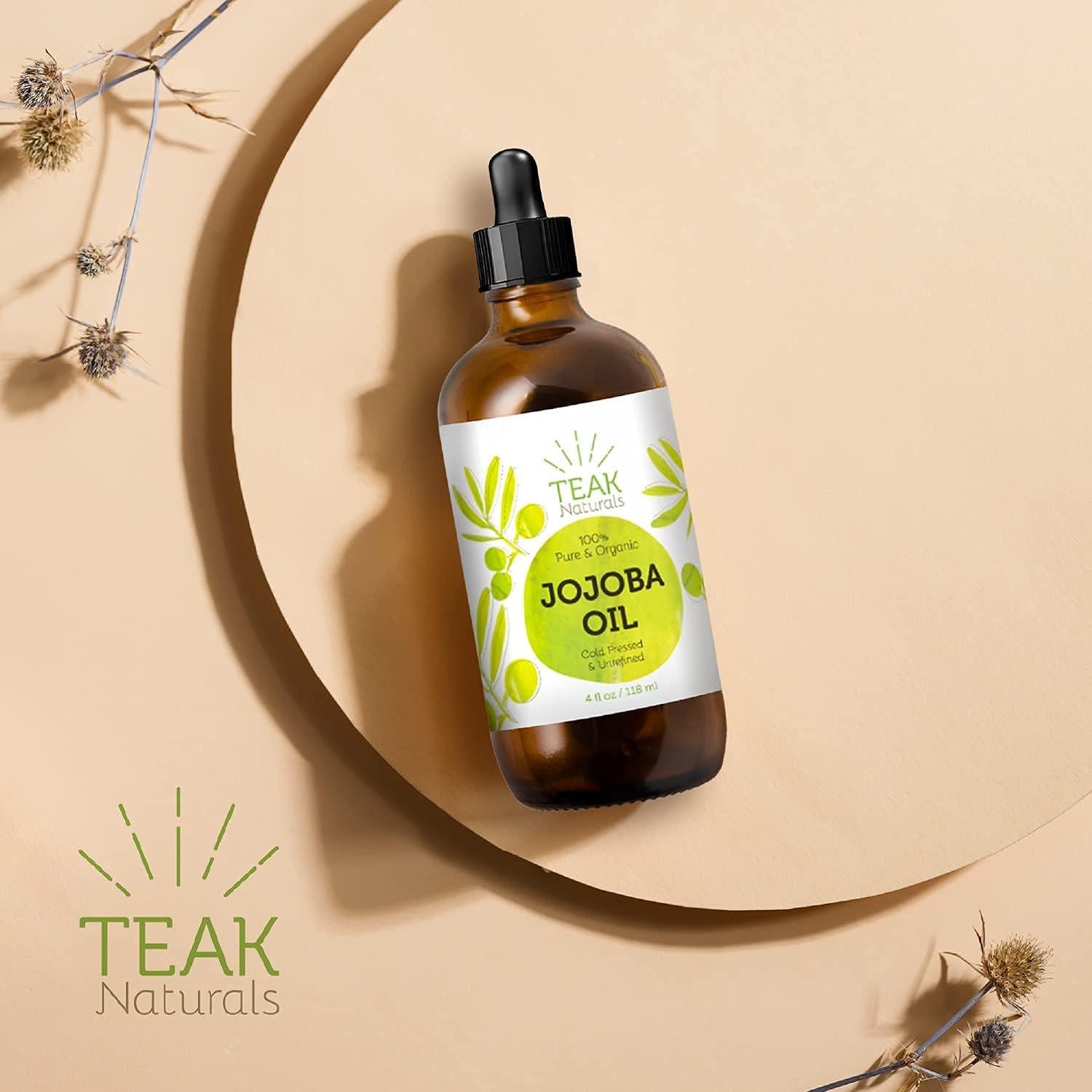 Aceite de Jojoba Orgánico Prensado en Frío Teak Naturals 113g