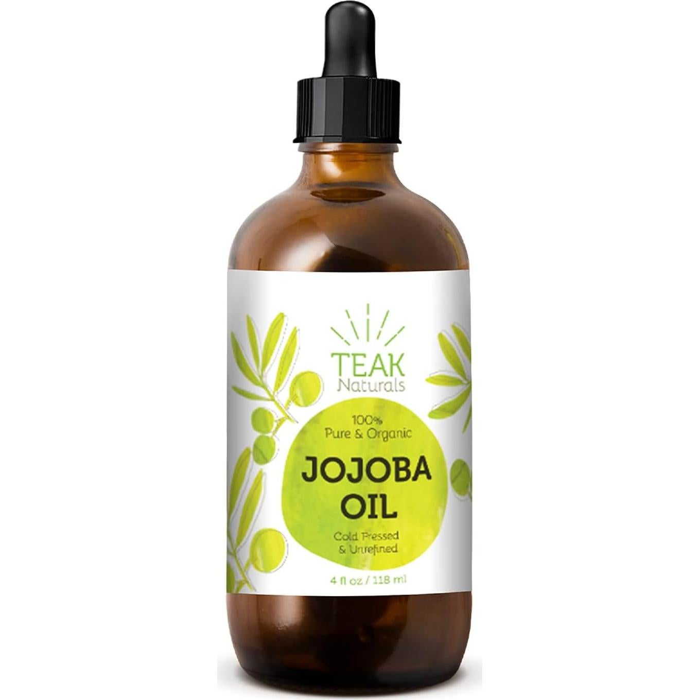 Aceite de Jojoba Orgánico Prensado en Frío Teak Naturals 113g