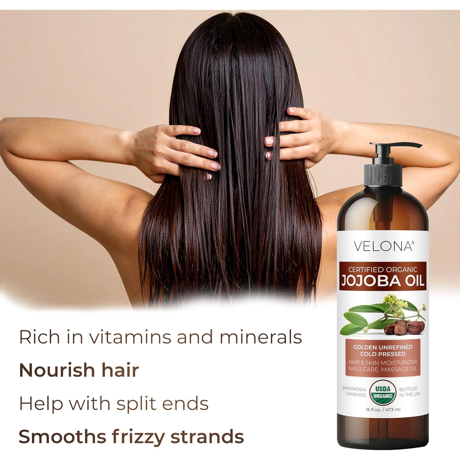 Aceite de Jojoba Orgánico Velona 946 ml - Puro y Natural