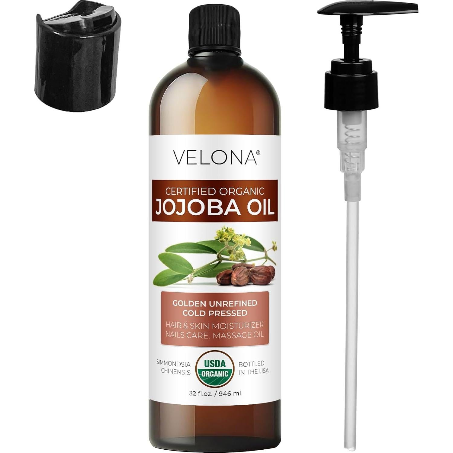 Aceite de Jojoba Orgánico Velona 946 ml - Puro y Natural