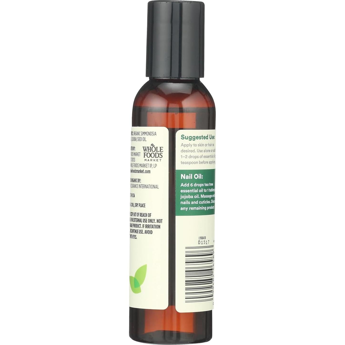 Aceite de Jojoba Orgánico 365 Whole Foods 118 ml Cuidado Piel y Cabello