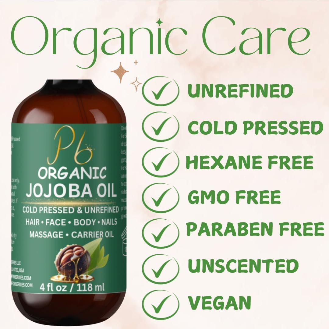 Aceite de Jojoba Orgánico 100% Puro 118 ml - Pomberries