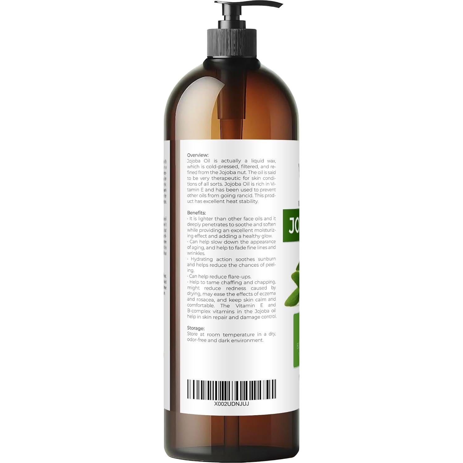 Aceite de Jojoba Velona 946 ml 100% Puro y Natural Hidratante