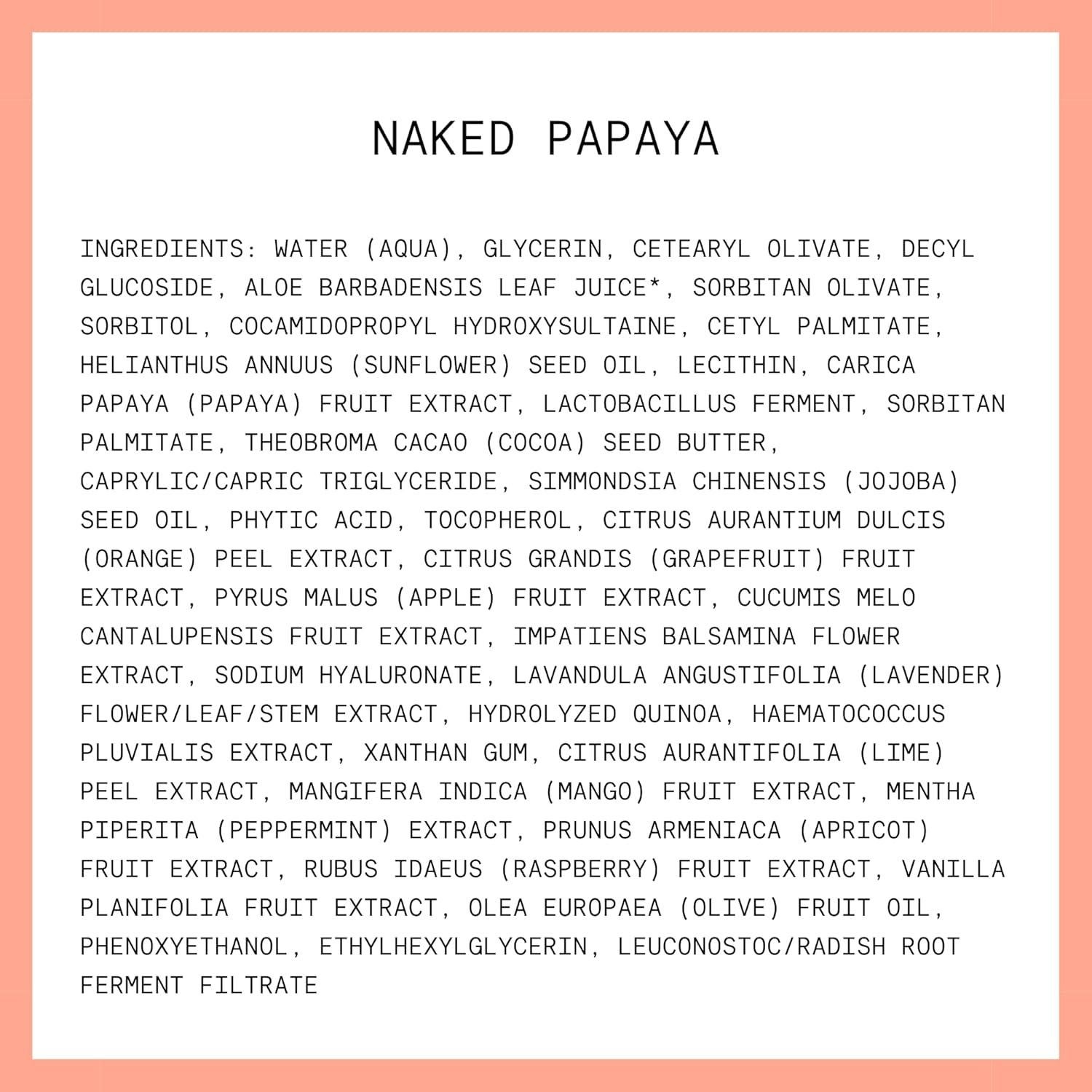 Limpiador Facial Hidratante Kinship Naked Papaya 177 g