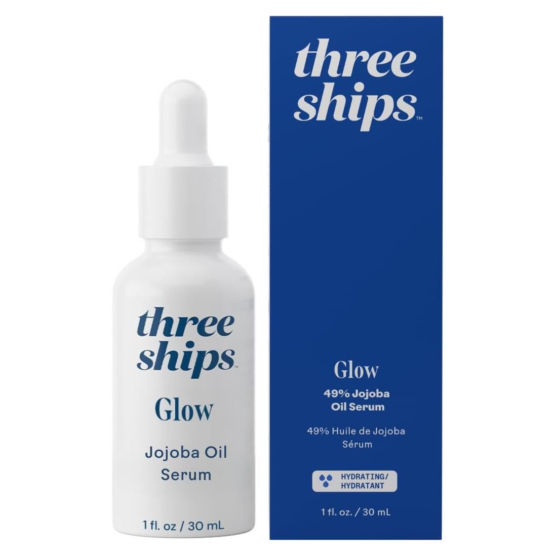 Suero Facial Vegano Glow Three Ships 30mL - Hidratante Piel Grasa