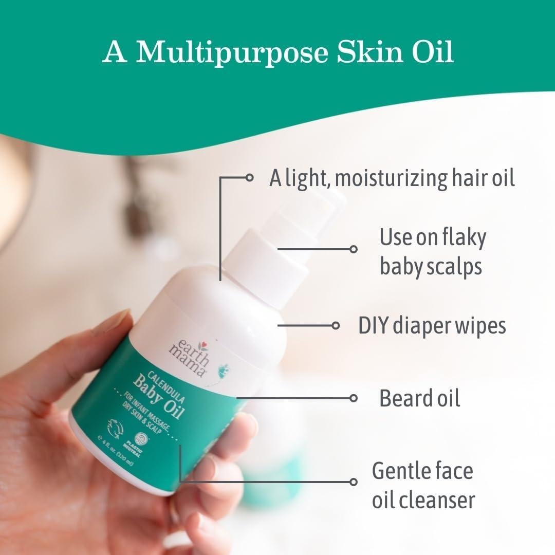 Aceite para Bebés Calendula Earth Mama 118 ml Hidratante