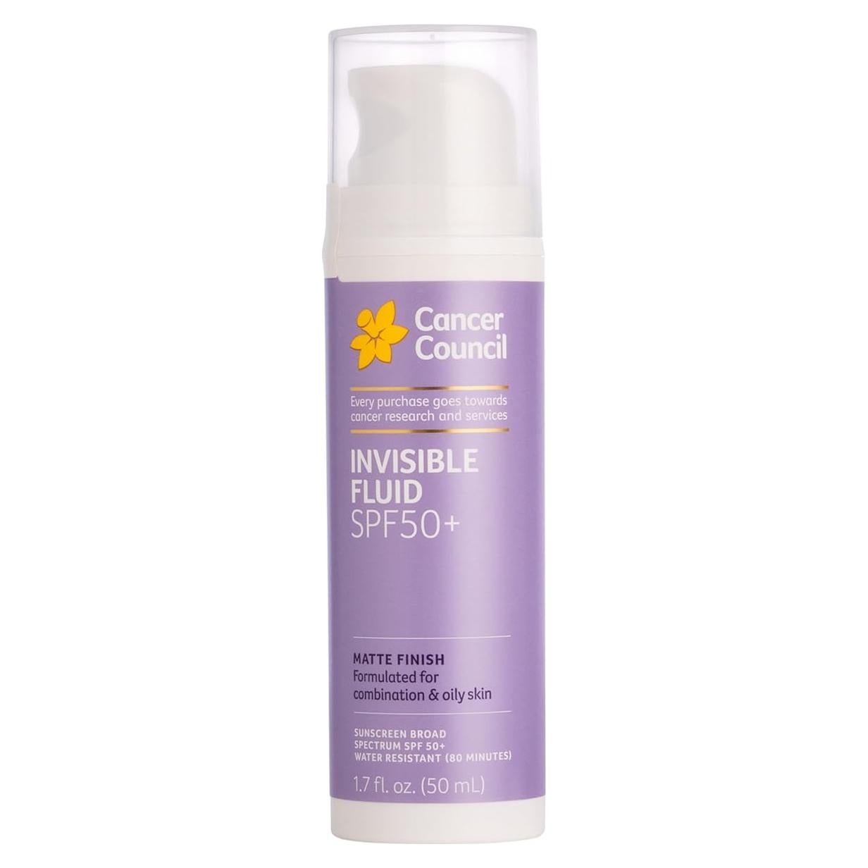 Protector Solar Facial Fluido Invisible Cancer Council SPF50+ 50ml