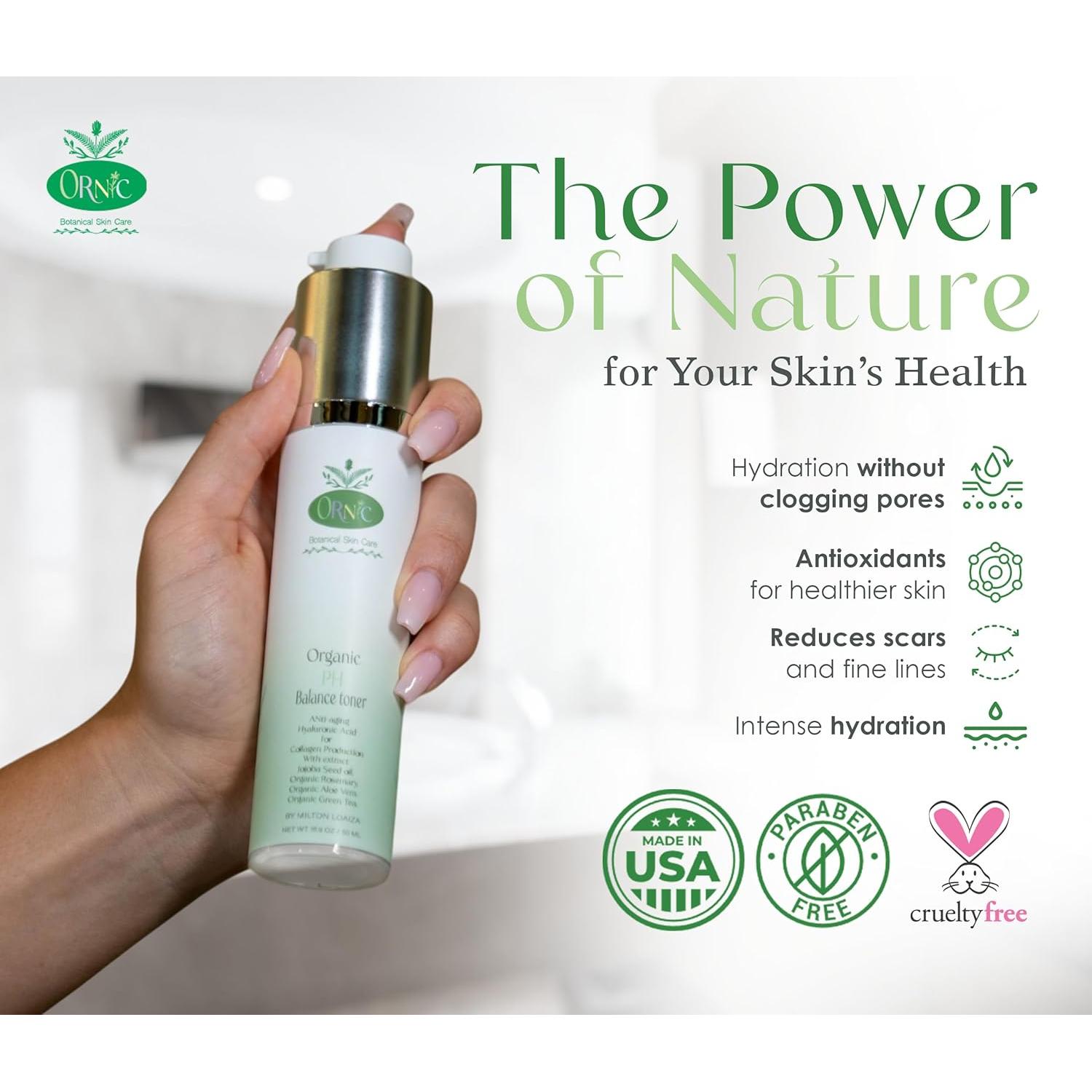 Tónico Facial Orgánico Ornic 50 ml - Ácido Hialurónico y Colágeno