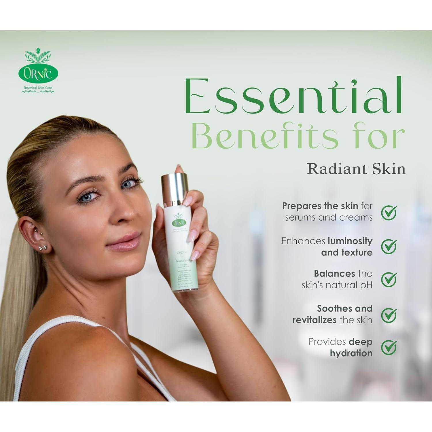 Tónico Facial Orgánico Ornic 50 ml - Ácido Hialurónico y Colágeno