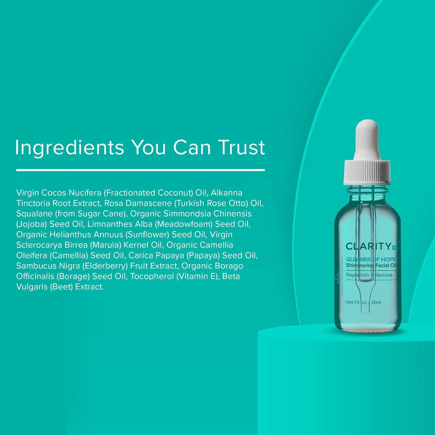 Aceite Facial Restaurador ClarityRx 29.57 ml Hidratante Natural