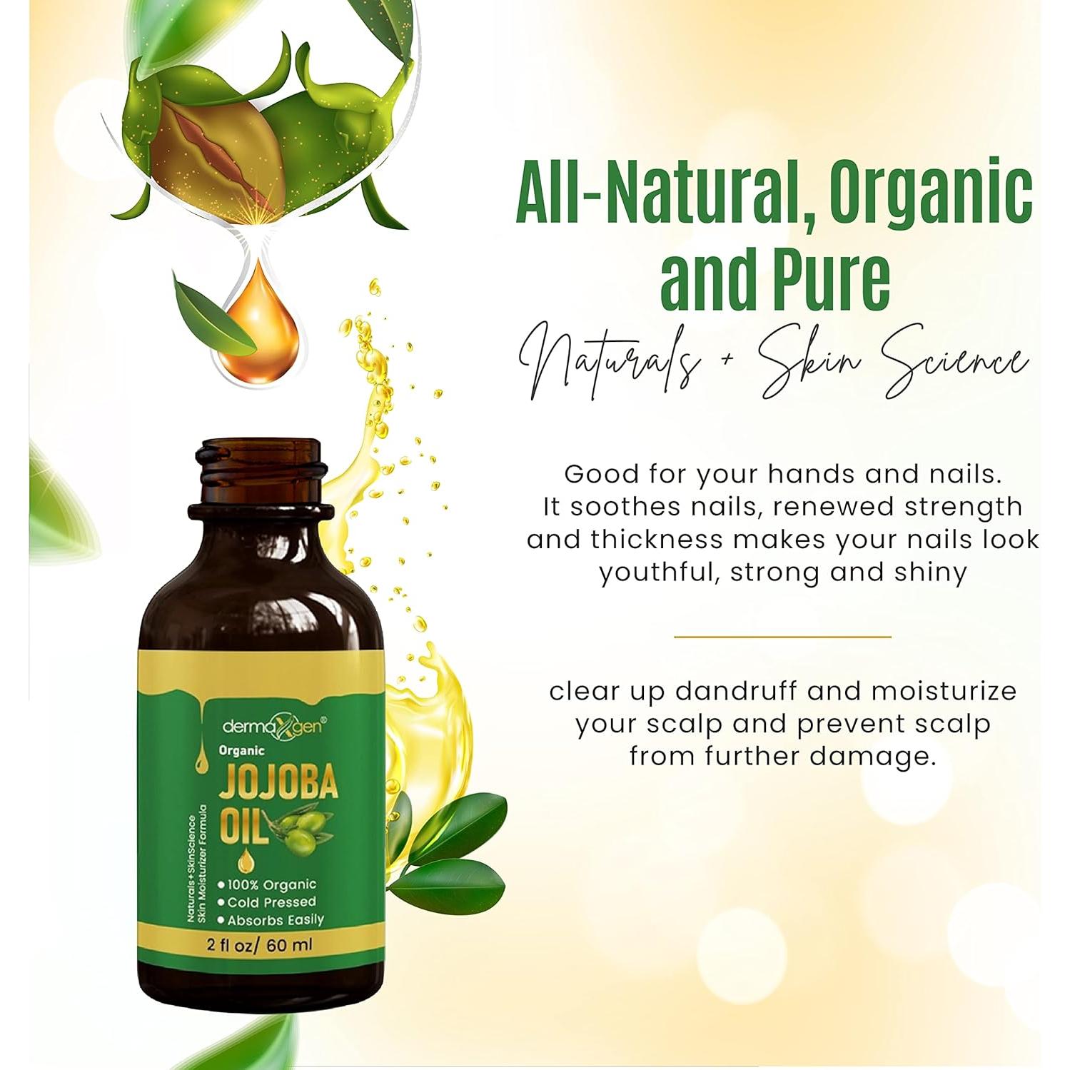 Aceite de Jojoba Orgánico 100% Naturals+SkinScience 59 ml