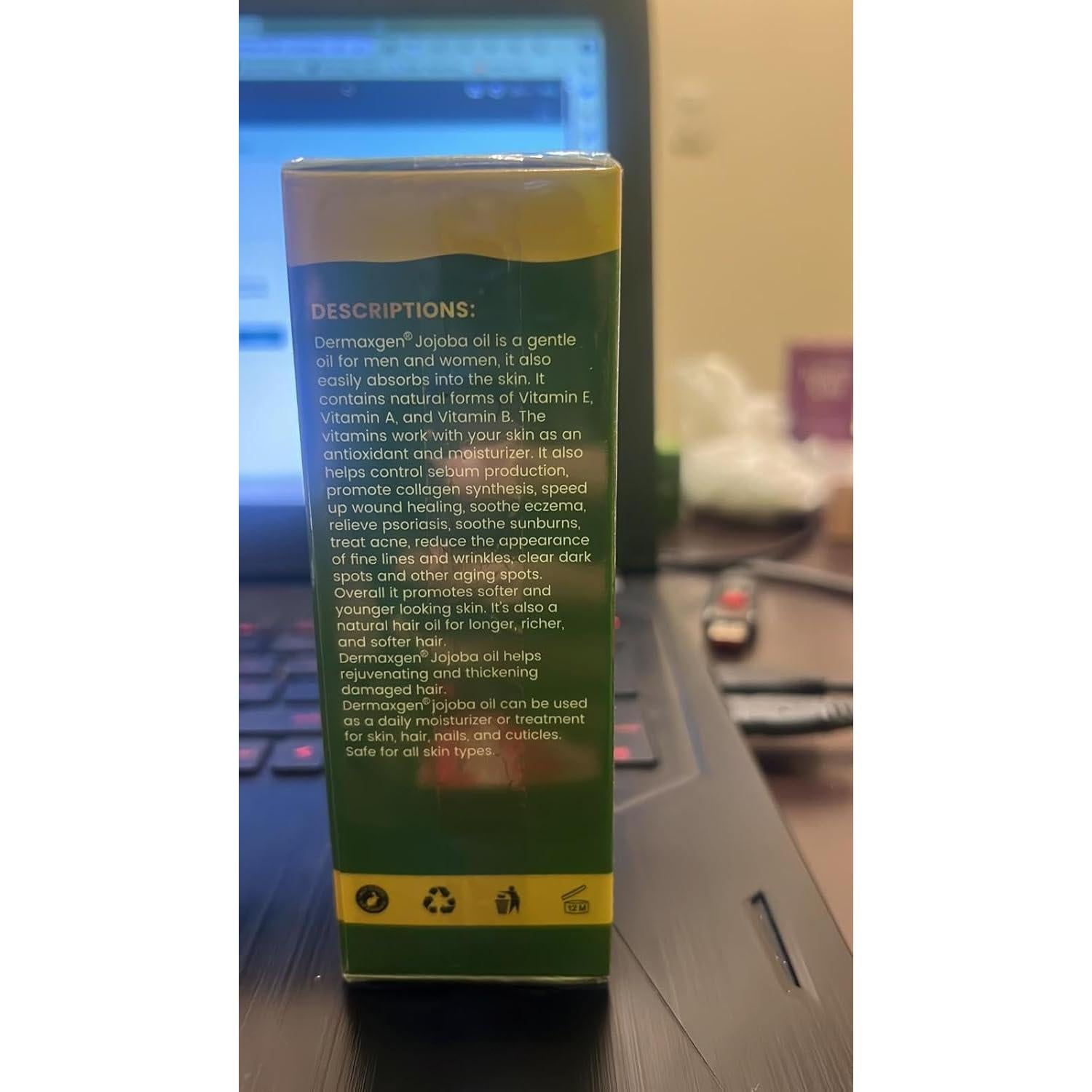 Aceite de Jojoba Orgánico 100% Naturals+SkinScience 59 ml