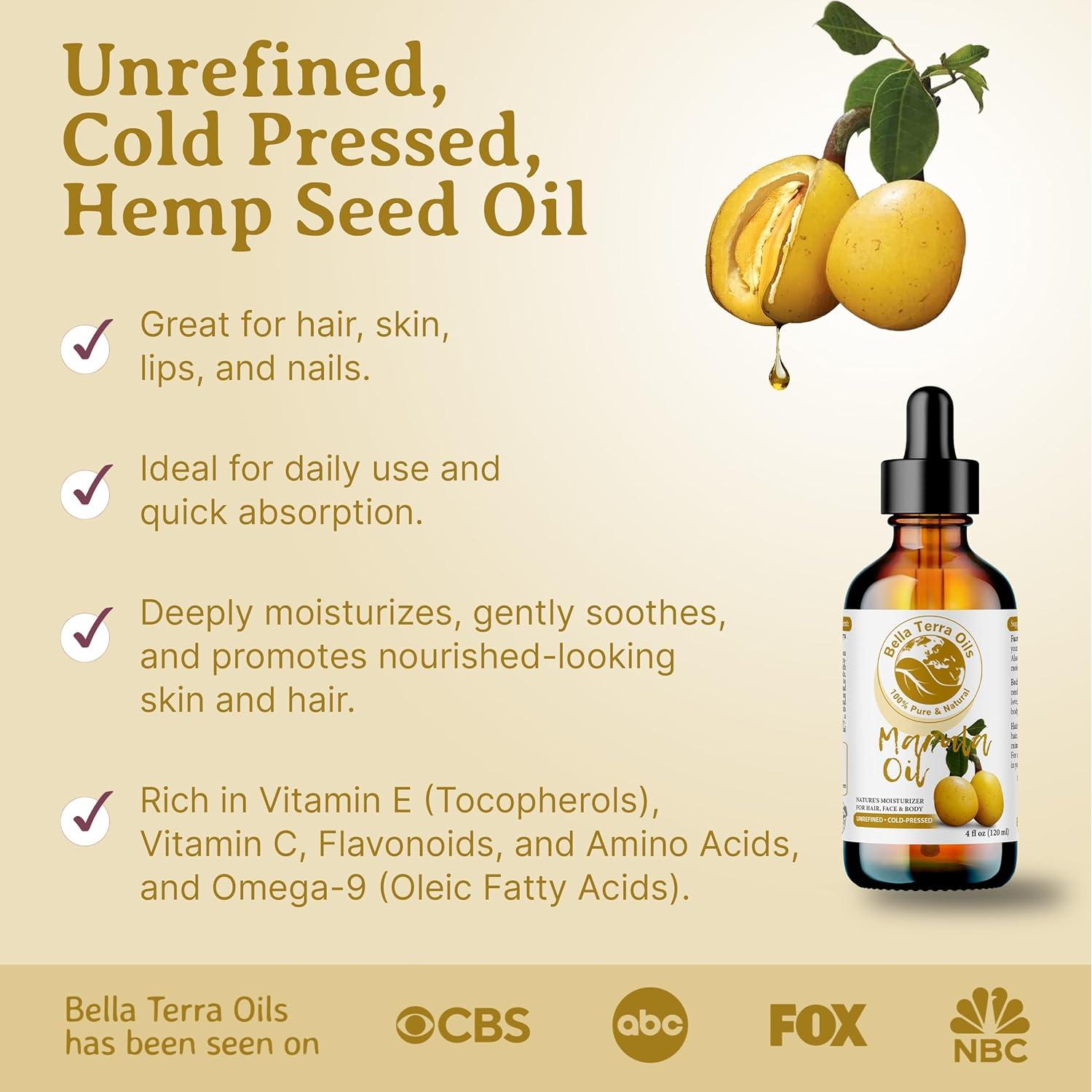 Aceite de Marula Bella Terra 236.6 ml - Piel Radiante y Suave