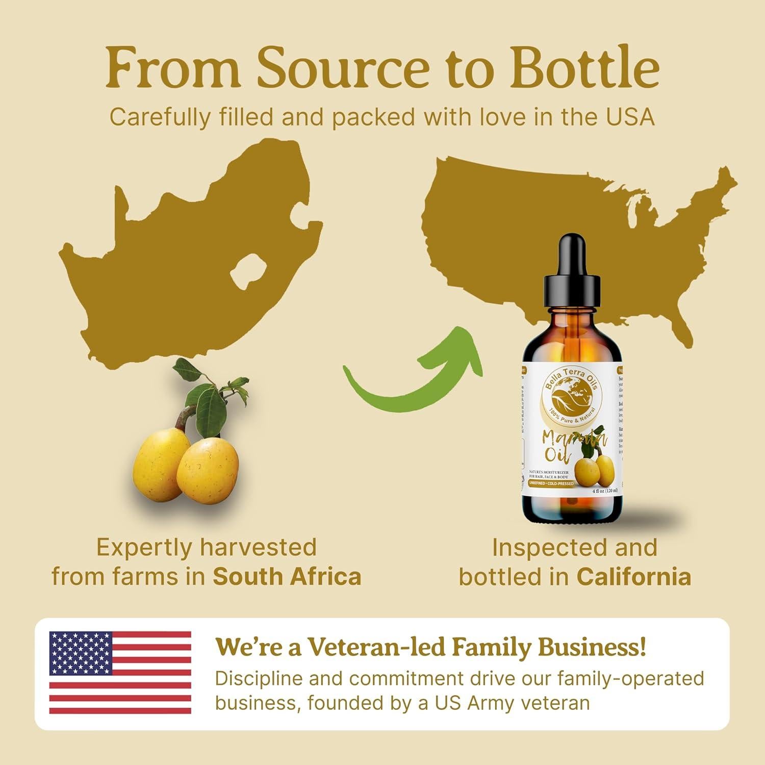 Aceite de Marula Bella Terra 236.6 ml - Piel Radiante y Suave