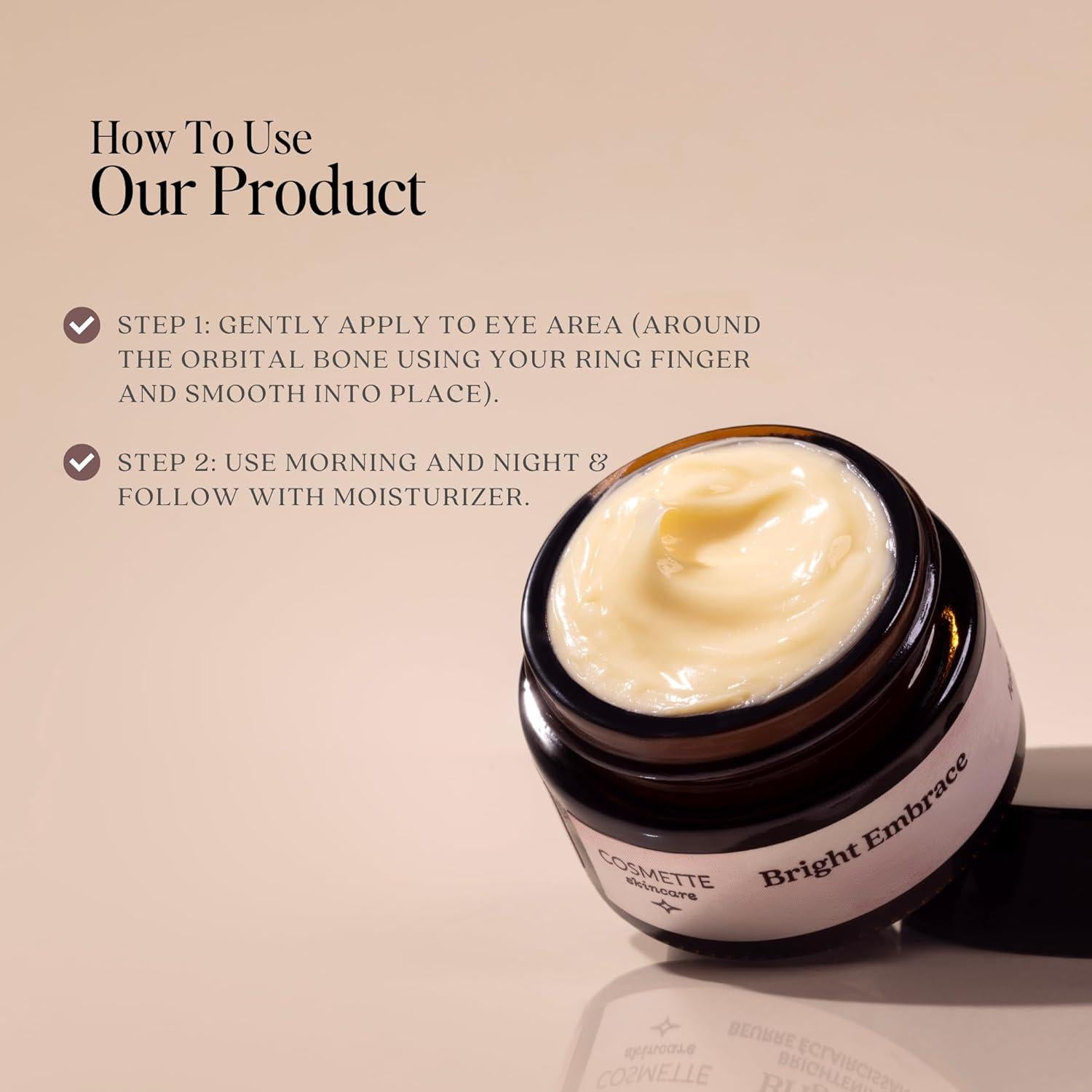 Crema para Ojos Cosmette 14.79 ml - Hidratante Vegana con Vitamina B3