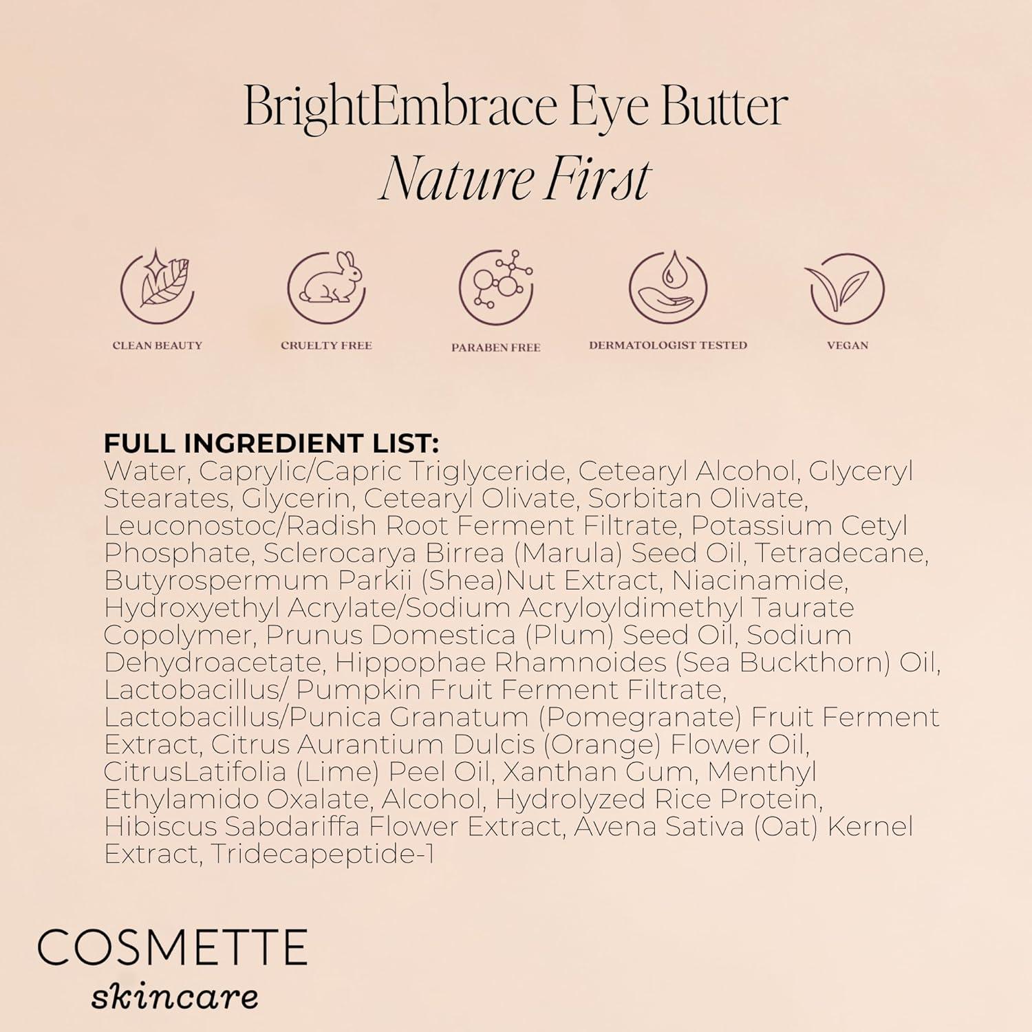 Crema para Ojos Cosmette 14.79 ml - Hidratante Vegana con Vitamina B3