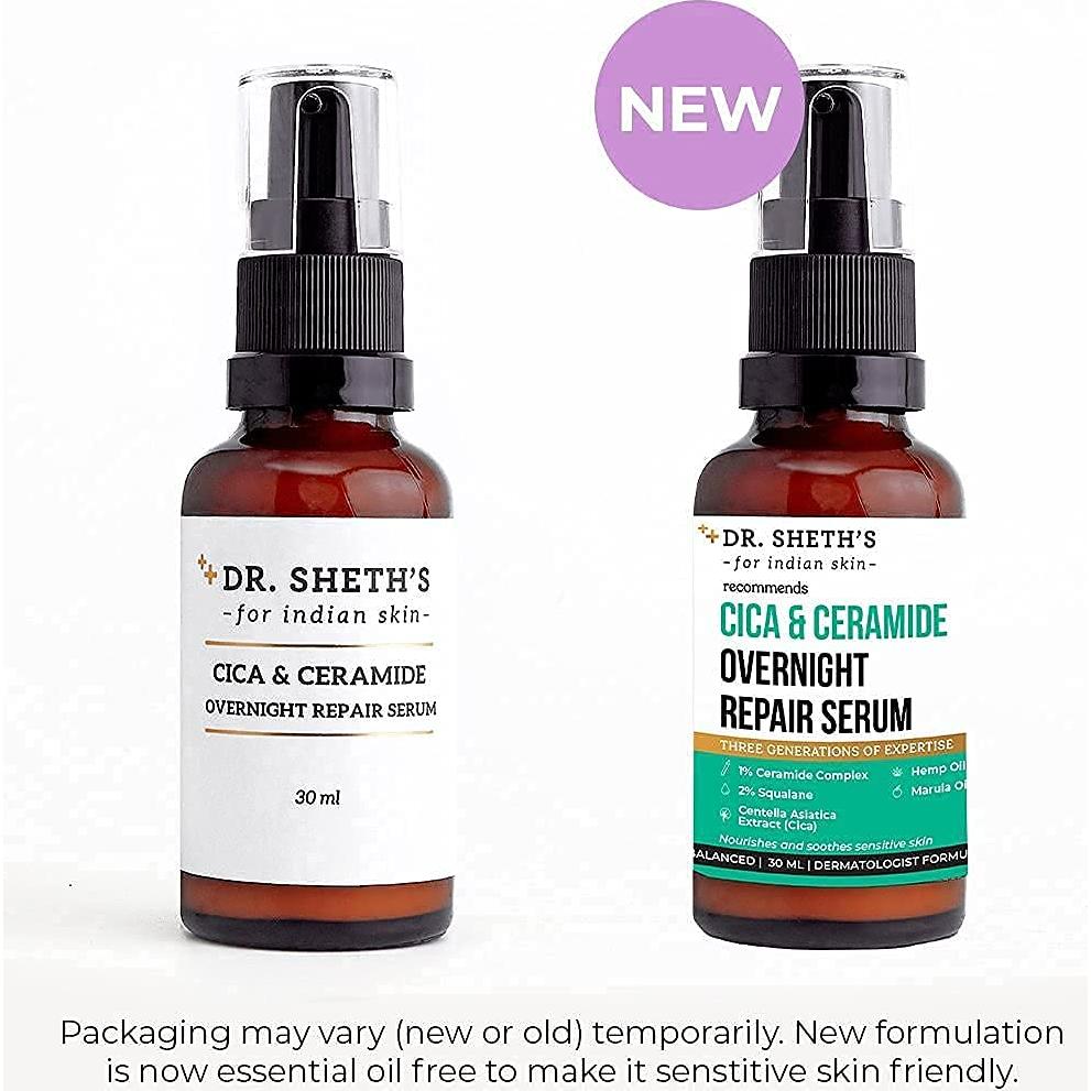 Suero Facial Cica y Ceramida Dr. Sheth 30ml - Escualano y Marula