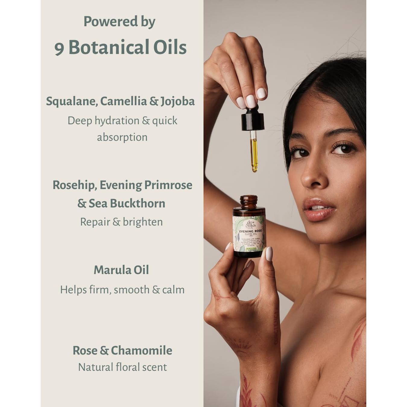 Aceite Facial Hidratante De Selva 29.57 ml - Rosa de Noche