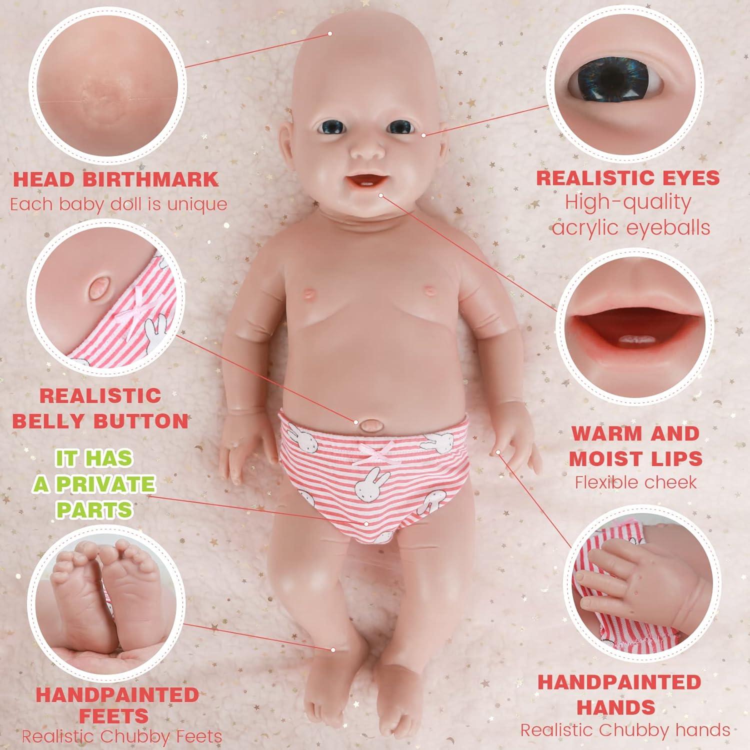 Muñeca de Silicona Completa IVITA 20 Pulgadas Niña Reborn