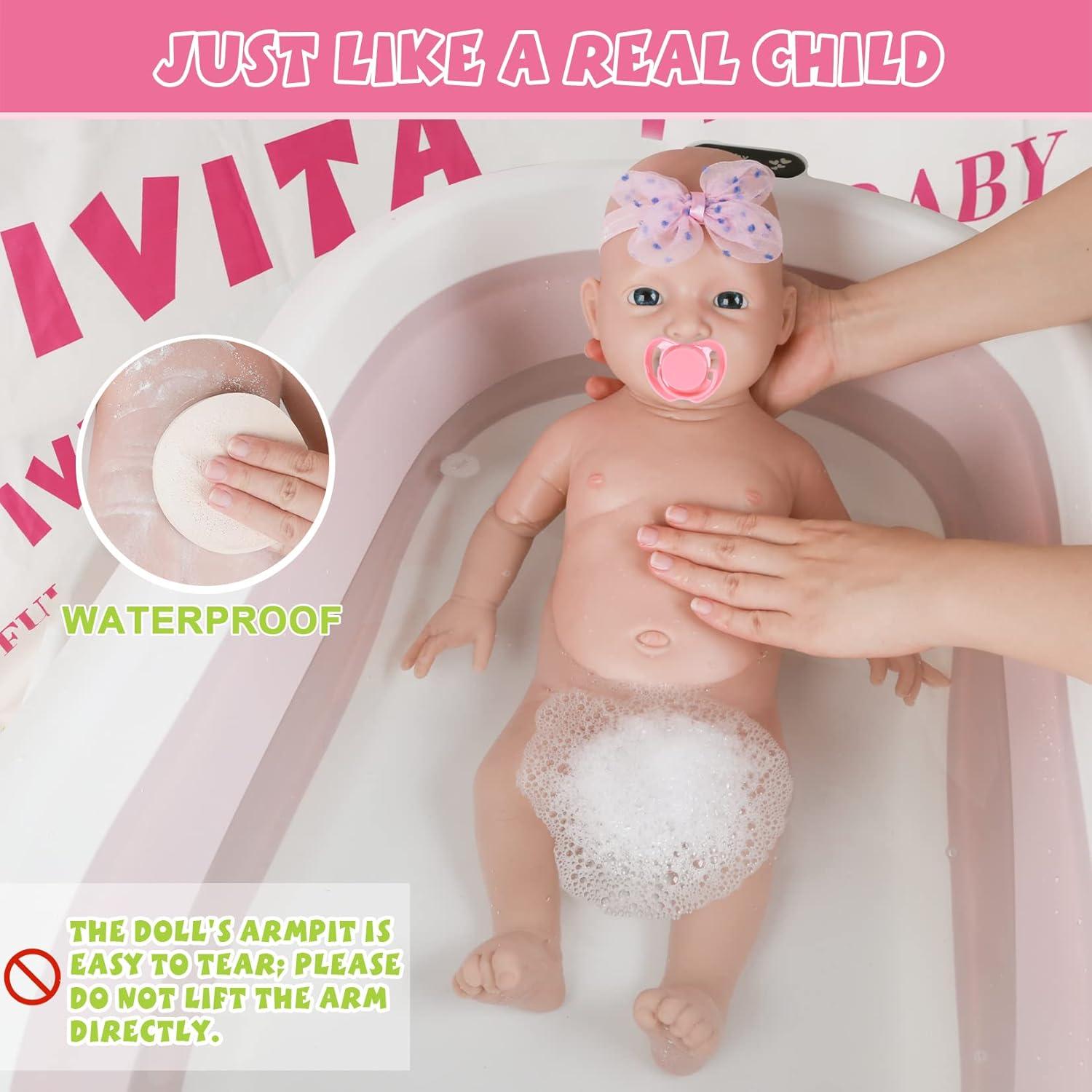 Muñeca de Silicona Completa IVITA 20 Pulgadas Niña Reborn