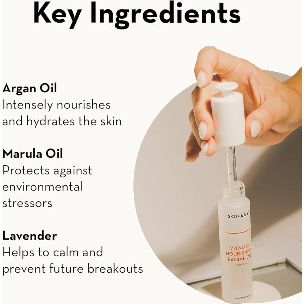 Aceite Facial Nutritivo Sonage Vitality 14.79 ml - Hidratante