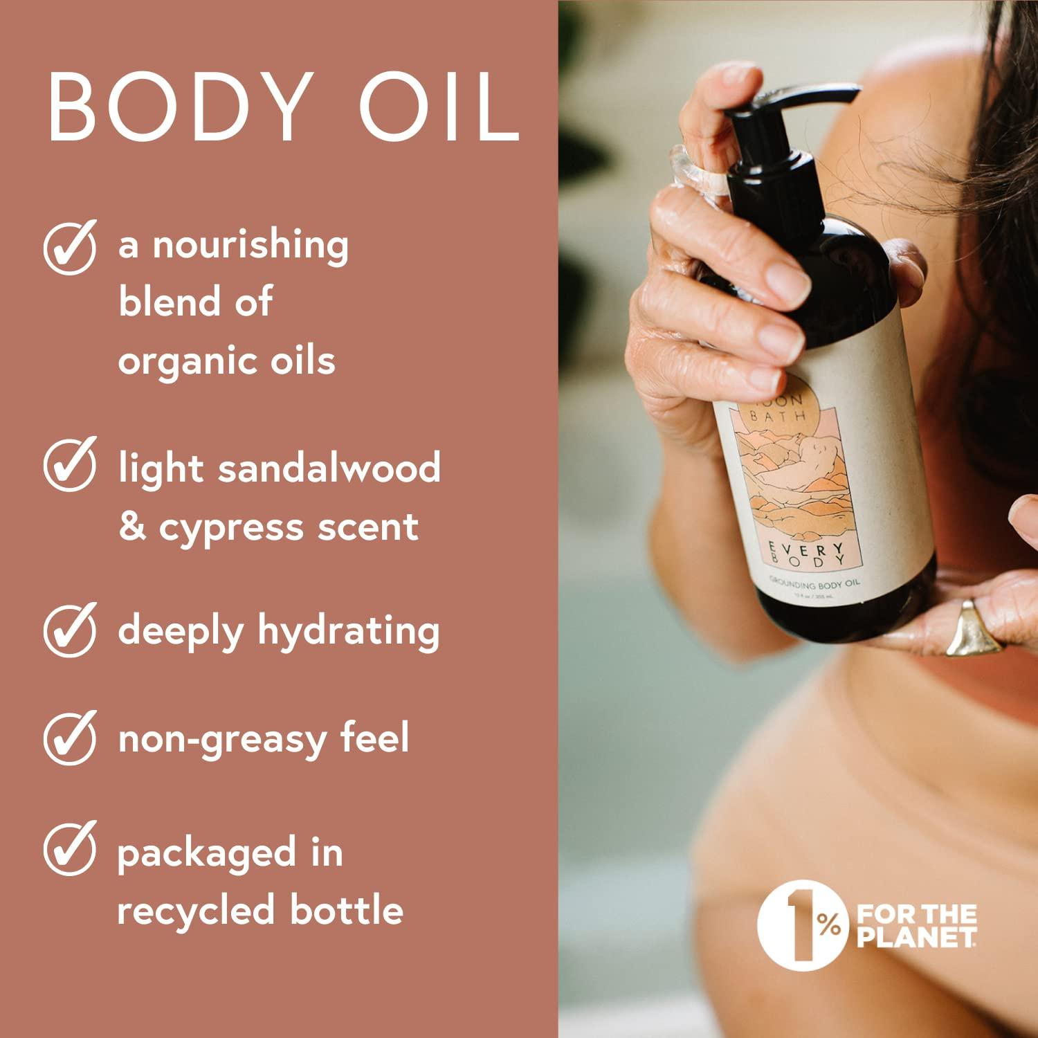 Aceite Corporal Orgánico EVERY BODY Moon Bath 355 ml - Jojoba, Marula, Moringa