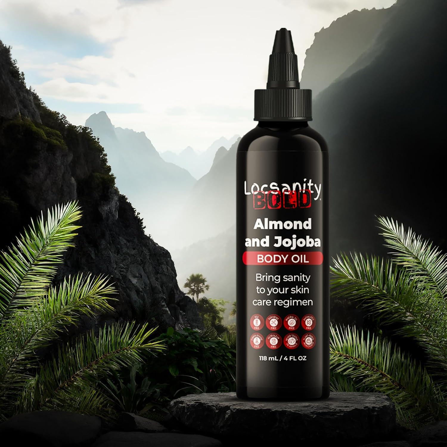 Aceite Corporal para Hombres Locsanity 113ml - Jojoba, Almendra, Coco