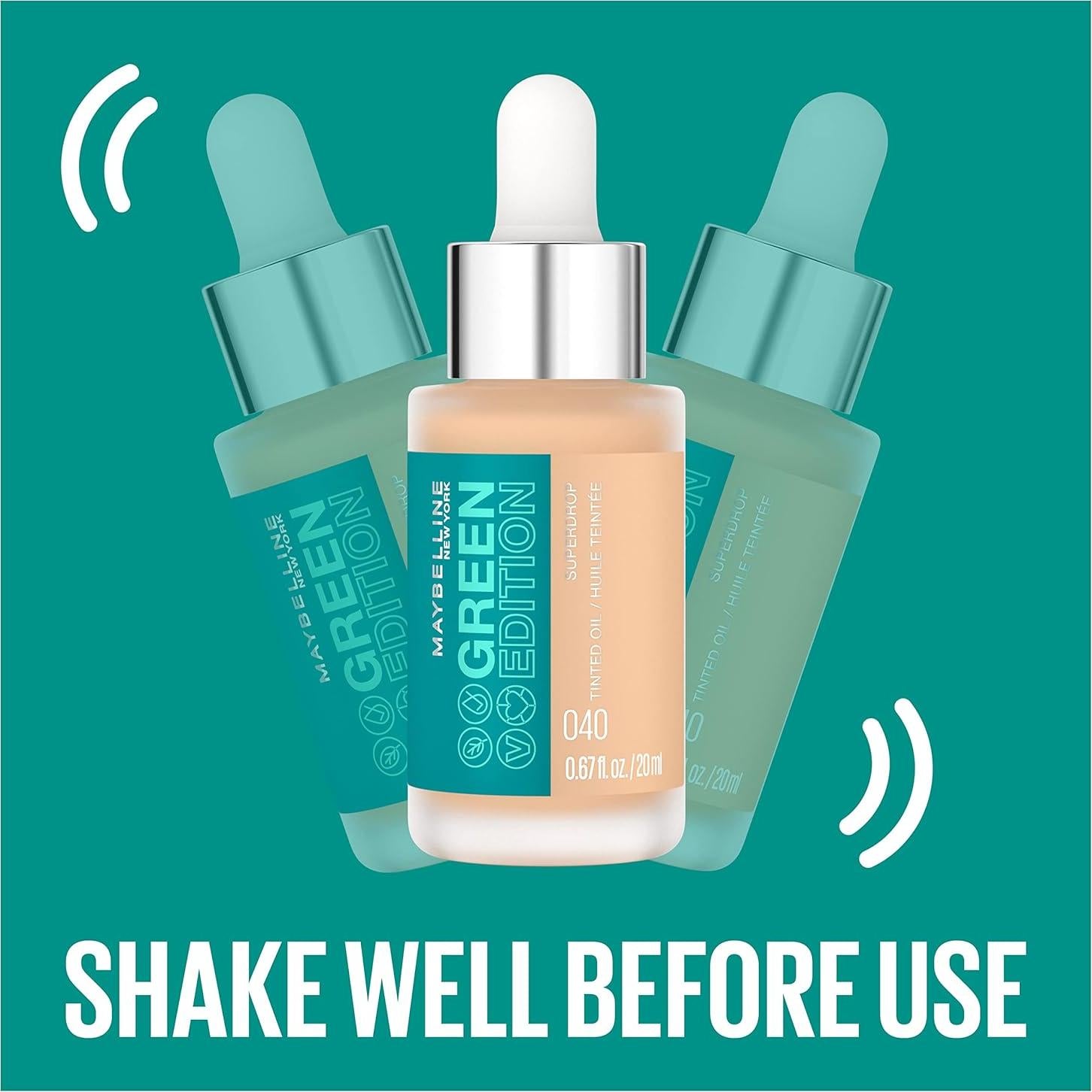 Base Maquillaje Aceite Tinte Maybelline Edición Verde 19ml