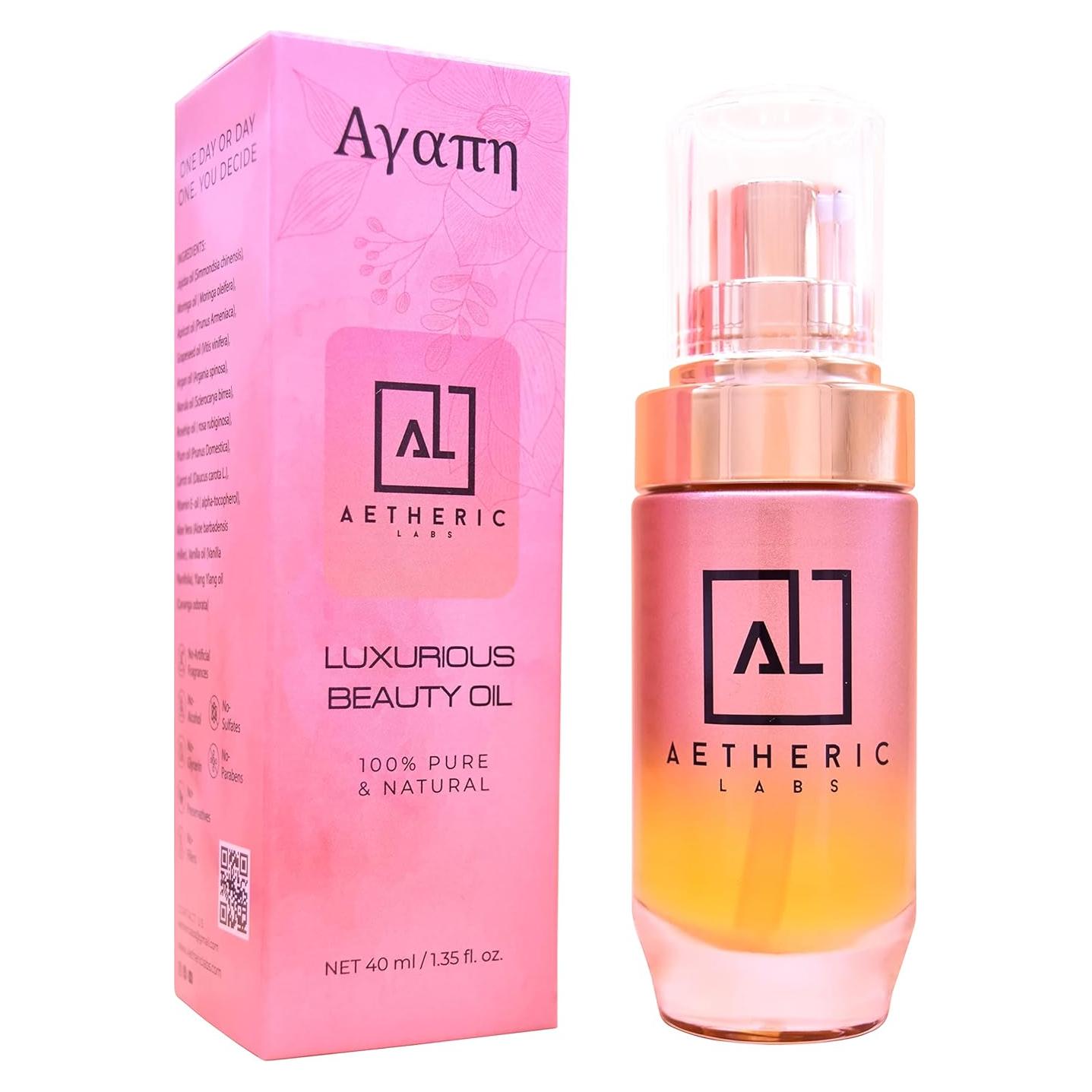 Aceite Facial Aetheric Labs 40ml - Moringa, Rosa Mosqueta y Argán