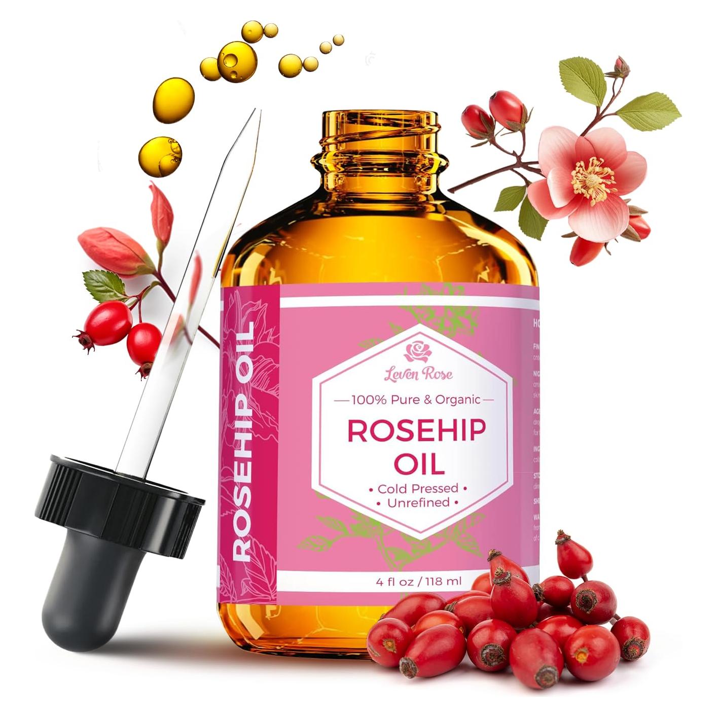 Aceite de Rosa Mosqueta Leven Rose 118 ml Puro Hidratante