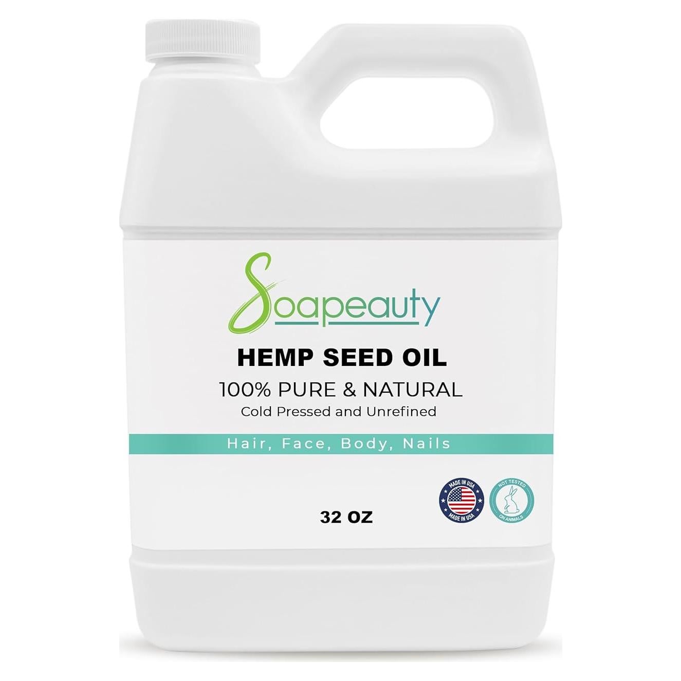 Aceite de Semilla de Cáñamo Soapeauty 946 ml Sin Refinar