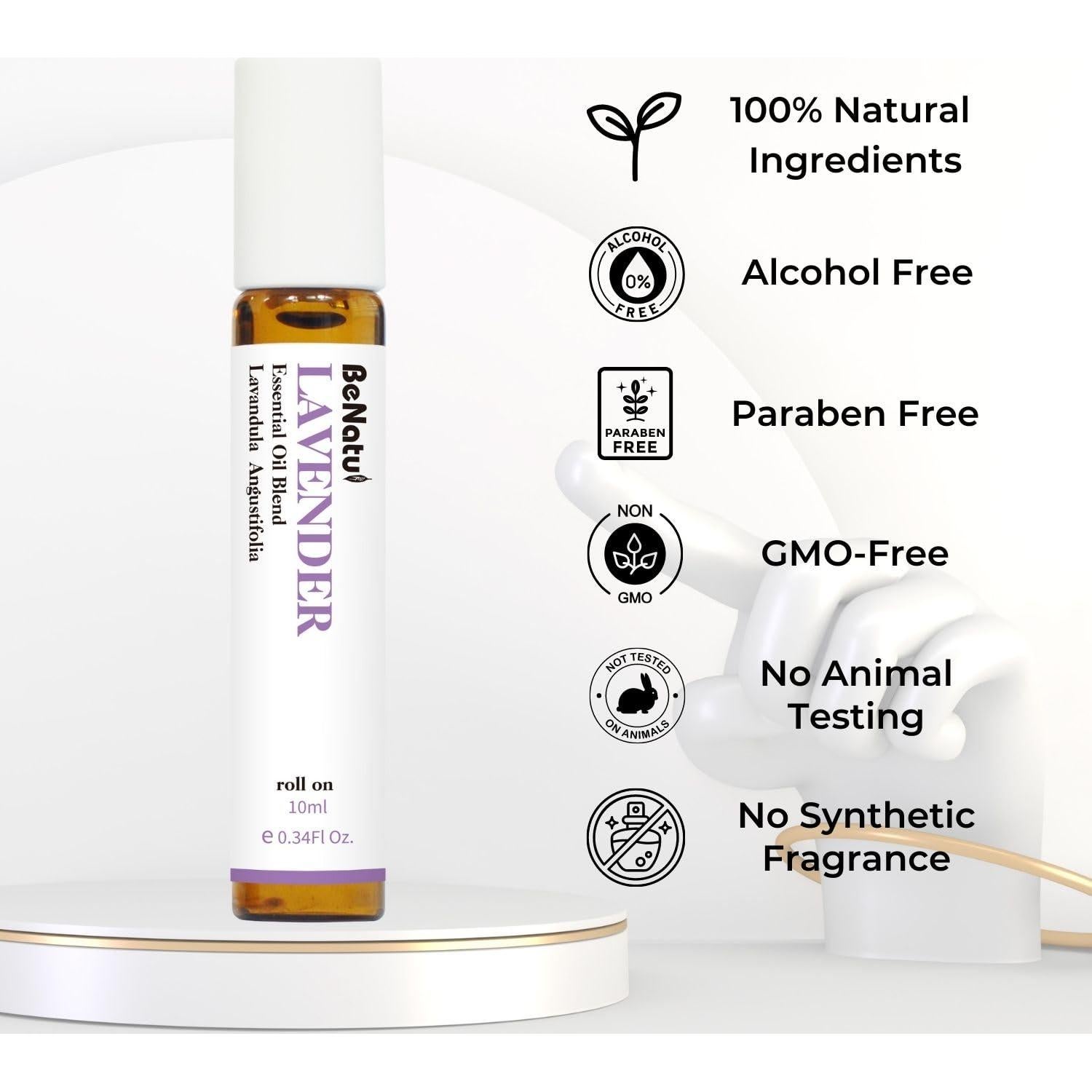 Aceite Esencial de Lavanda Benatu Roll On 10ml - Aromaterapia Natural