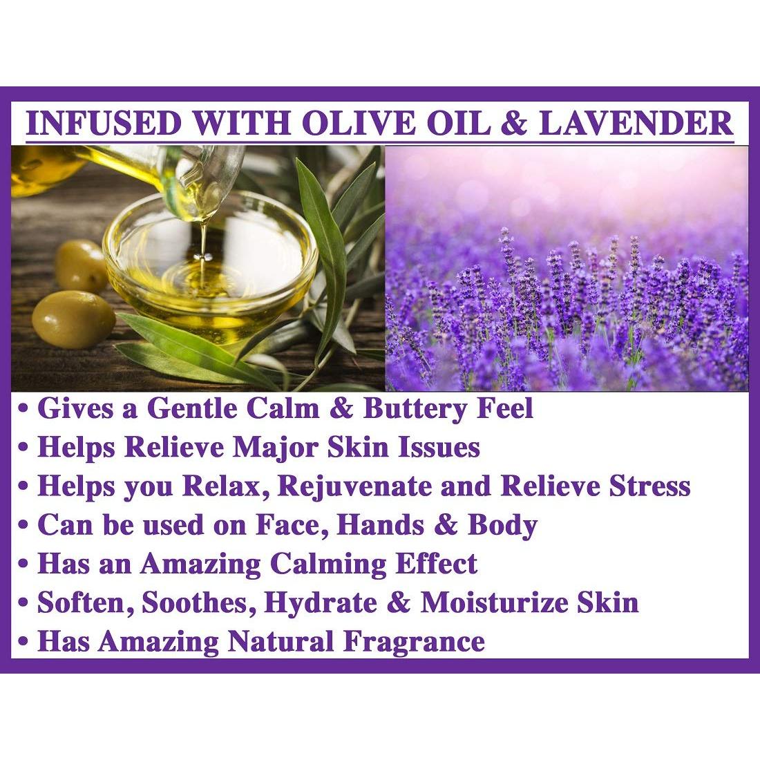 Jabón en Barra de Lavanda Olivia Care - Set de 4 x 142 g - Orgánico