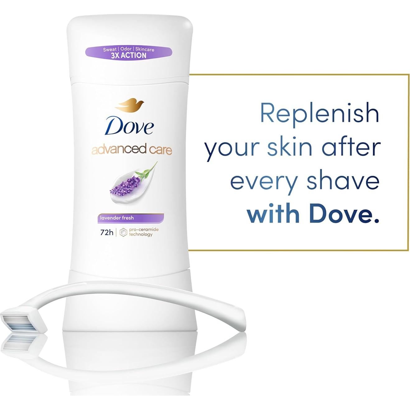 Desodorante Antitranspirante Dove Lavanda 73.93 g - Cuidado Piel