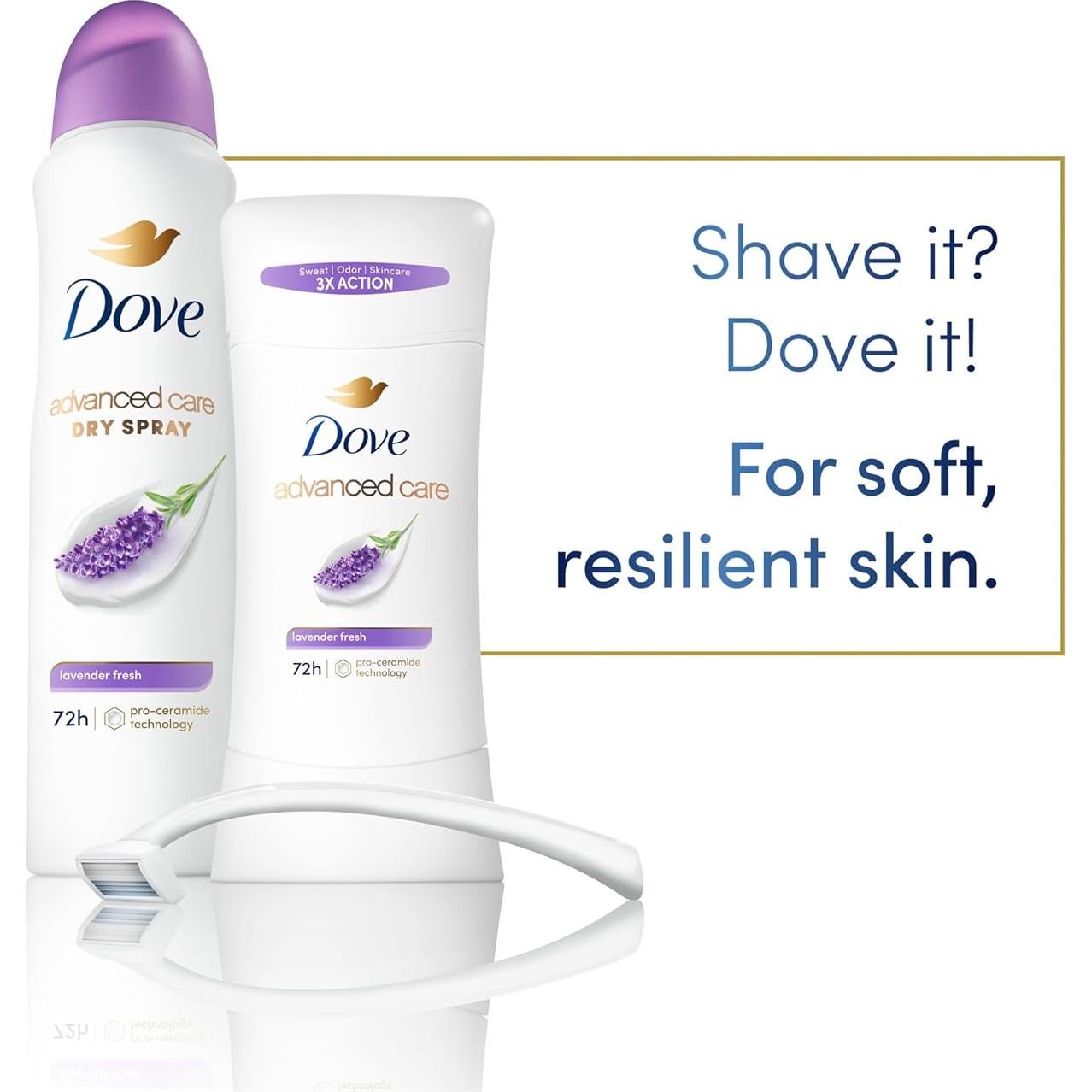 Desodorante Antitranspirante Dove Lavanda 73.93 g - Cuidado Piel