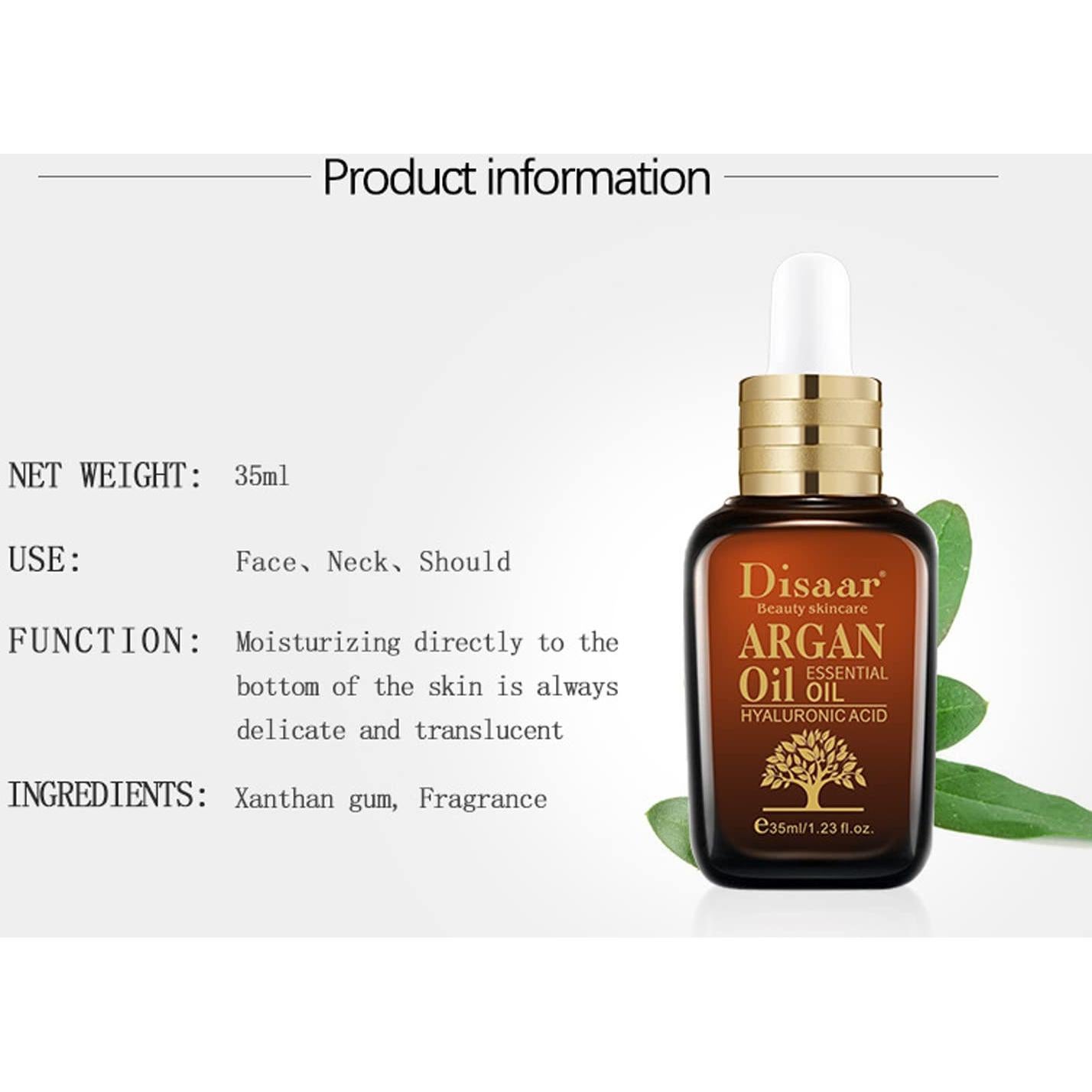 Aceite Esencial de Argán DISAAR BEAUTY 35ml Hidratante Antienvejecimiento