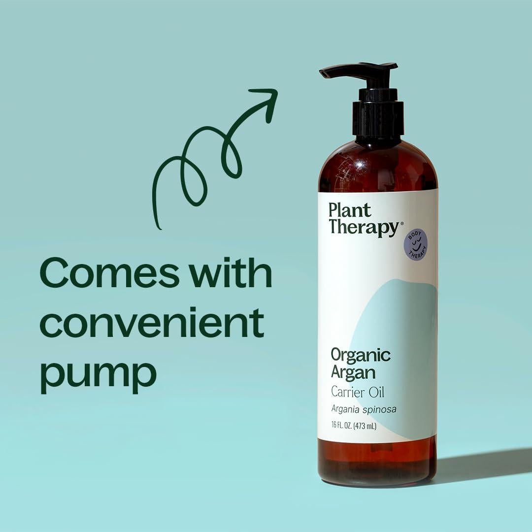 Aceite de Argán Orgánico Plant Therapy 450 ml - Hidratante Facial y Capilar