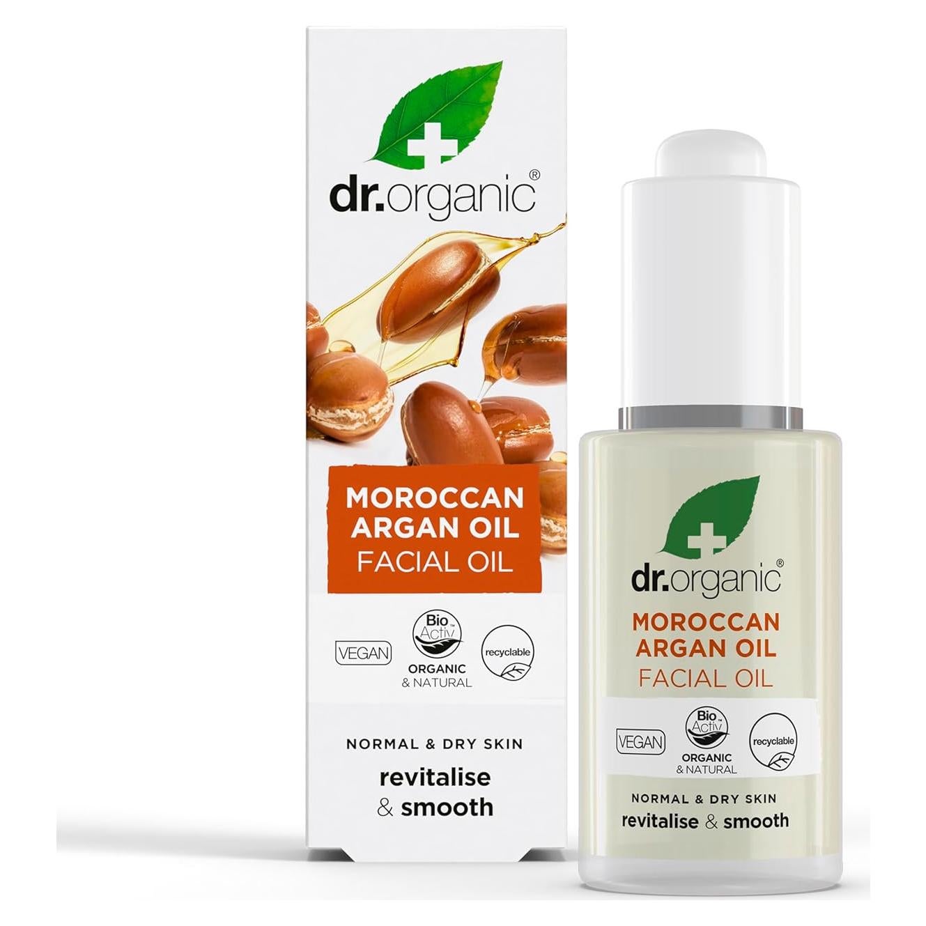 Aceite Facial Orgánico Dr. Organic 30 mL - Hidratante Anti-Envejecimiento