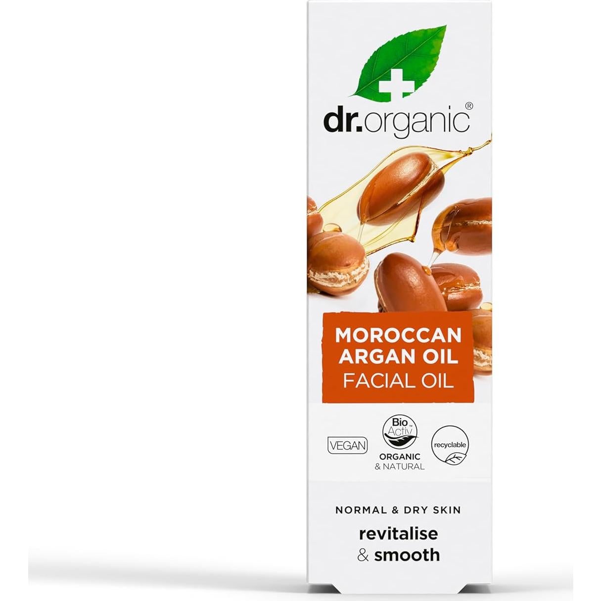 Aceite Facial Orgánico Dr. Organic 30 mL - Hidratante Anti-Envejecimiento