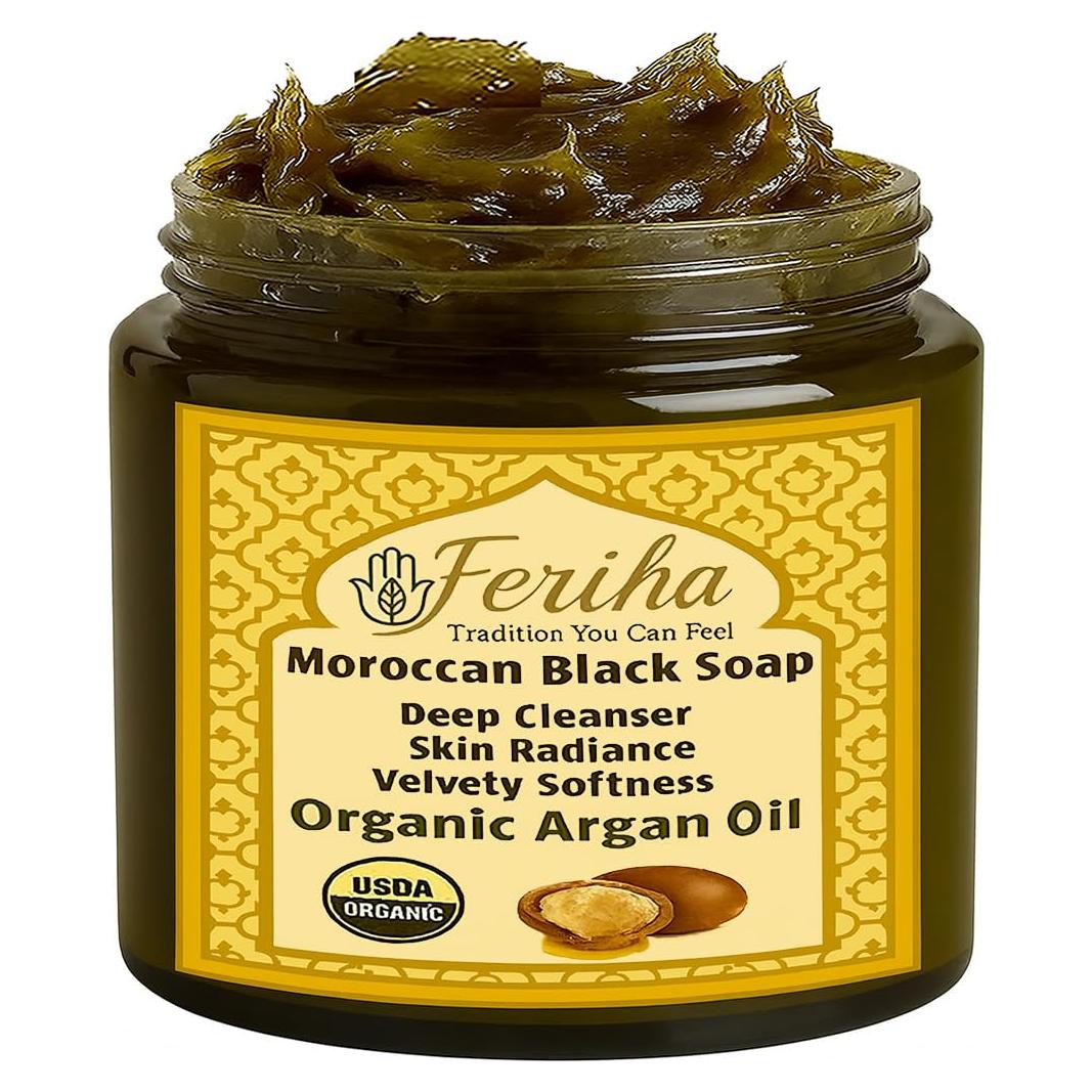 Jabón Negro Marroquí Feriha con Aceite de Argán 200g