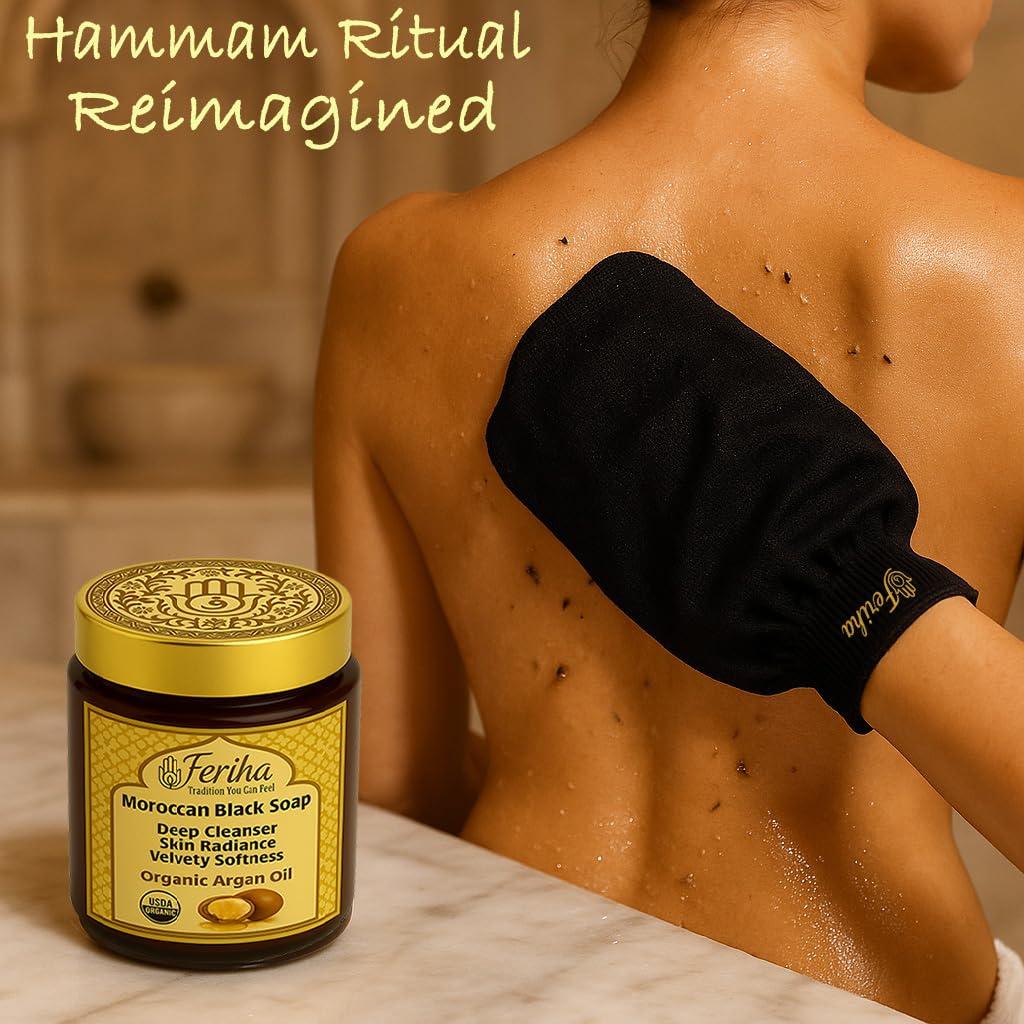 Jabón Negro Marroquí Feriha con Aceite de Argán 200g