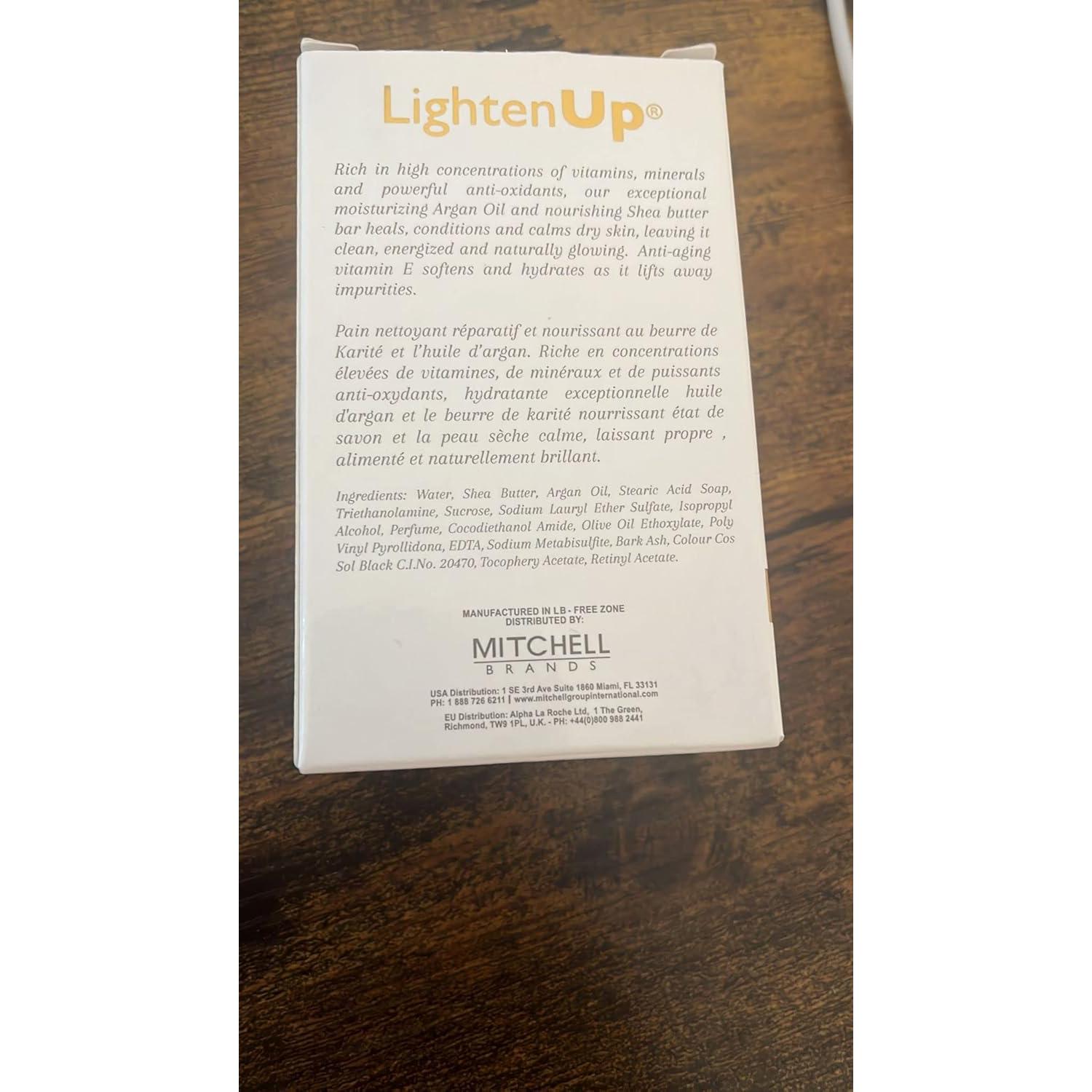 Jabón de Limpieza Anti-Envejecimiento LightenUp 200g - Manteca de Karité y Aceite de Argán