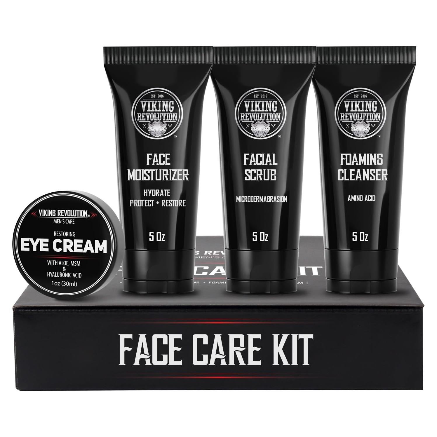 Kit de Cuidado Facial Masculino Viking Revolution - 4 Productos
