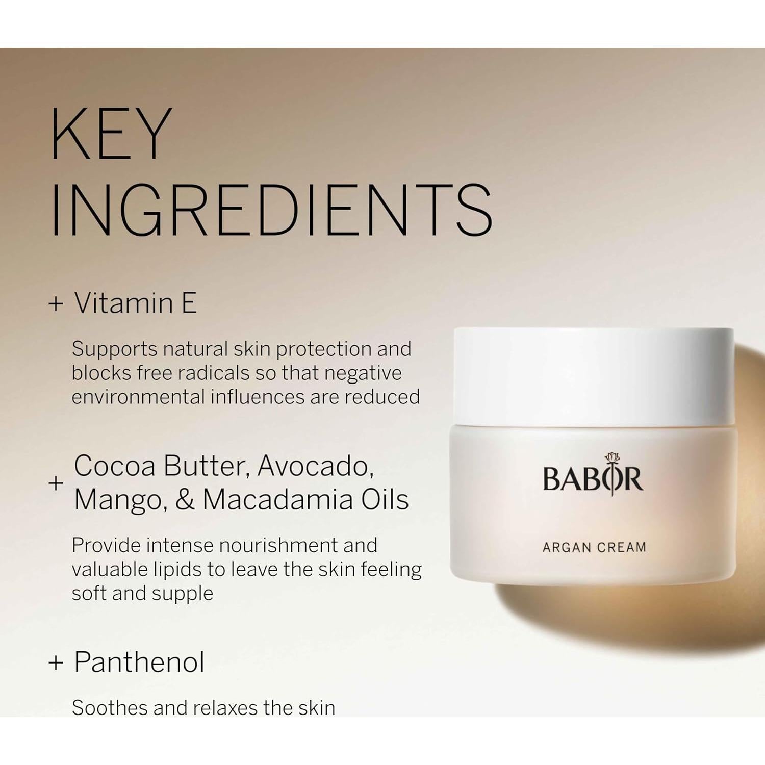 Crema de Argan Babor 238g - Hidratante Intensivo para Piel Seca