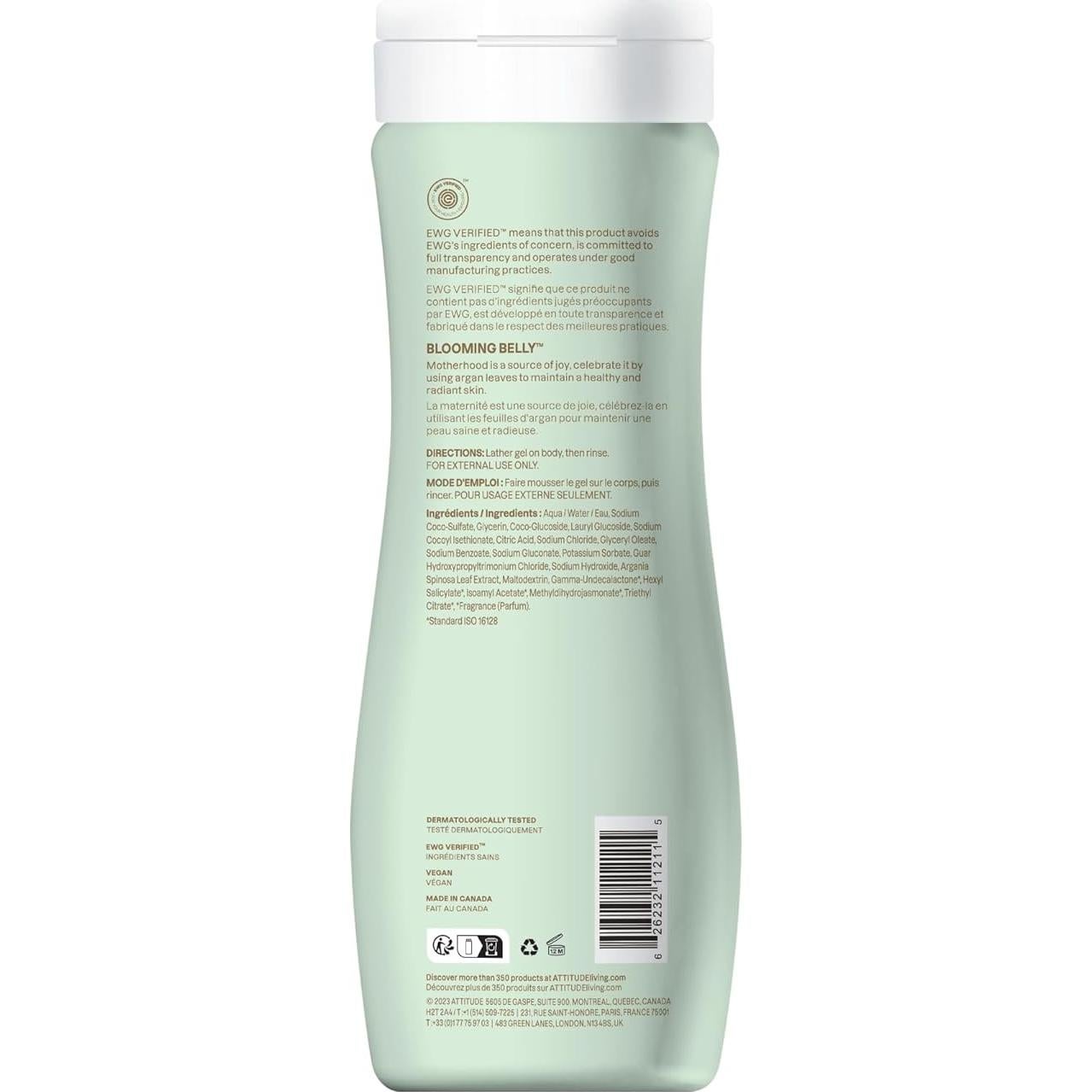 Gel de Ducha Equilibrado pH ATTITUDE 473 ml Embarazadas