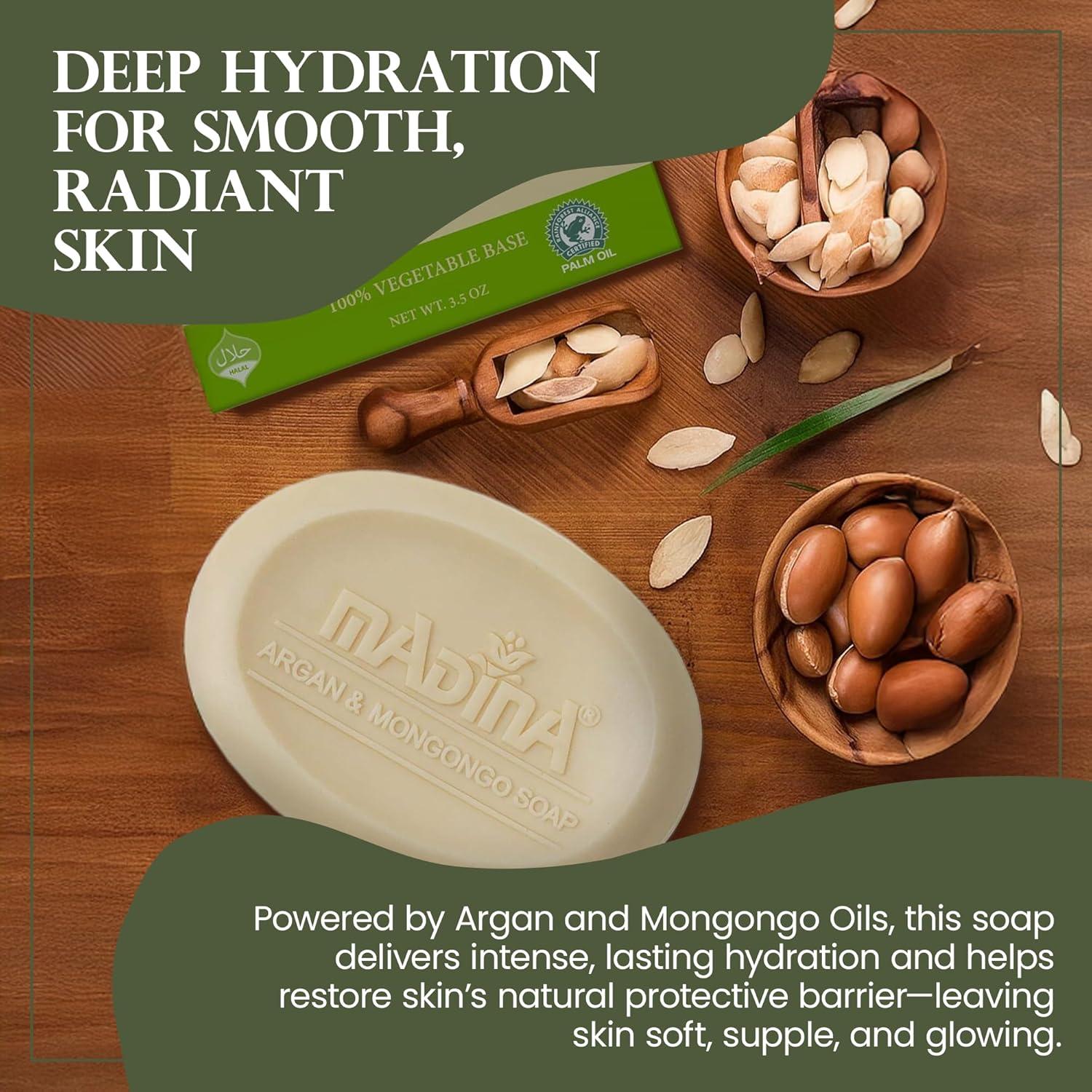 Jabón Hidratante Madina con Argan y Mongongo - 6 Piezas