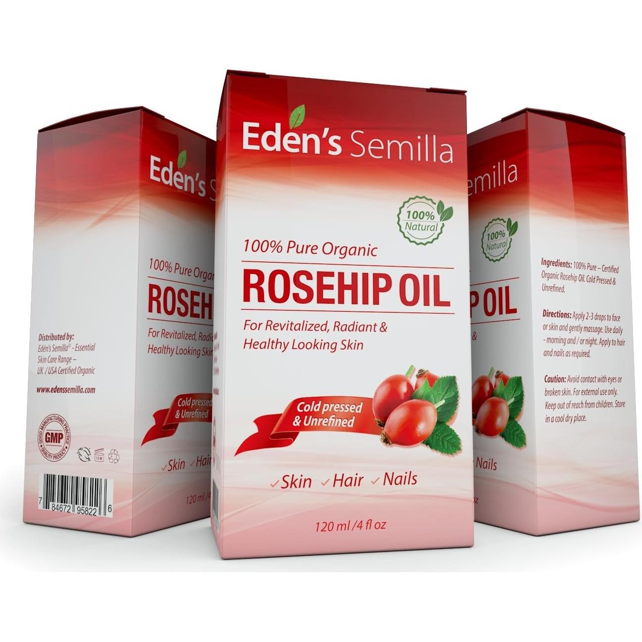 Aceite de Rosa Mosqueta 100% Orgánico Eden's Semilla 118 ml